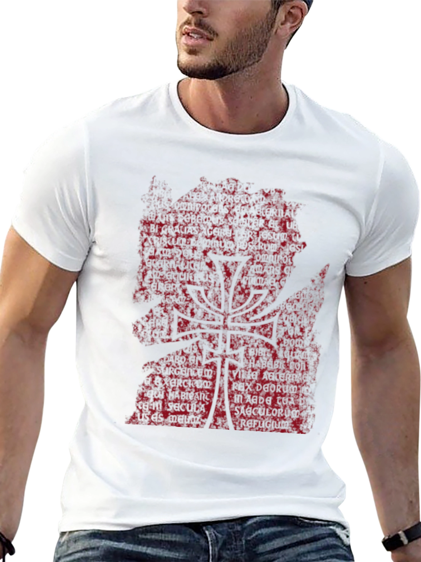 Dark Text Tree Graphic Tee - Black