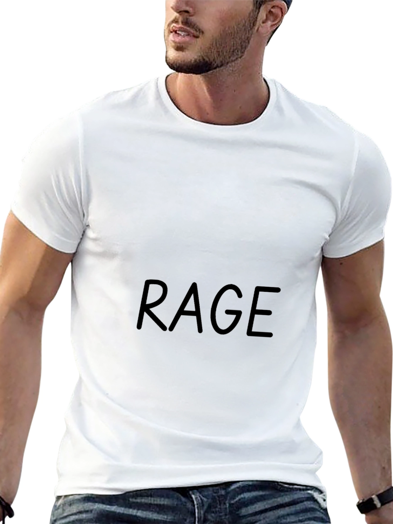 Rage Graphic Black T-Shirt - Cool Casual Wear