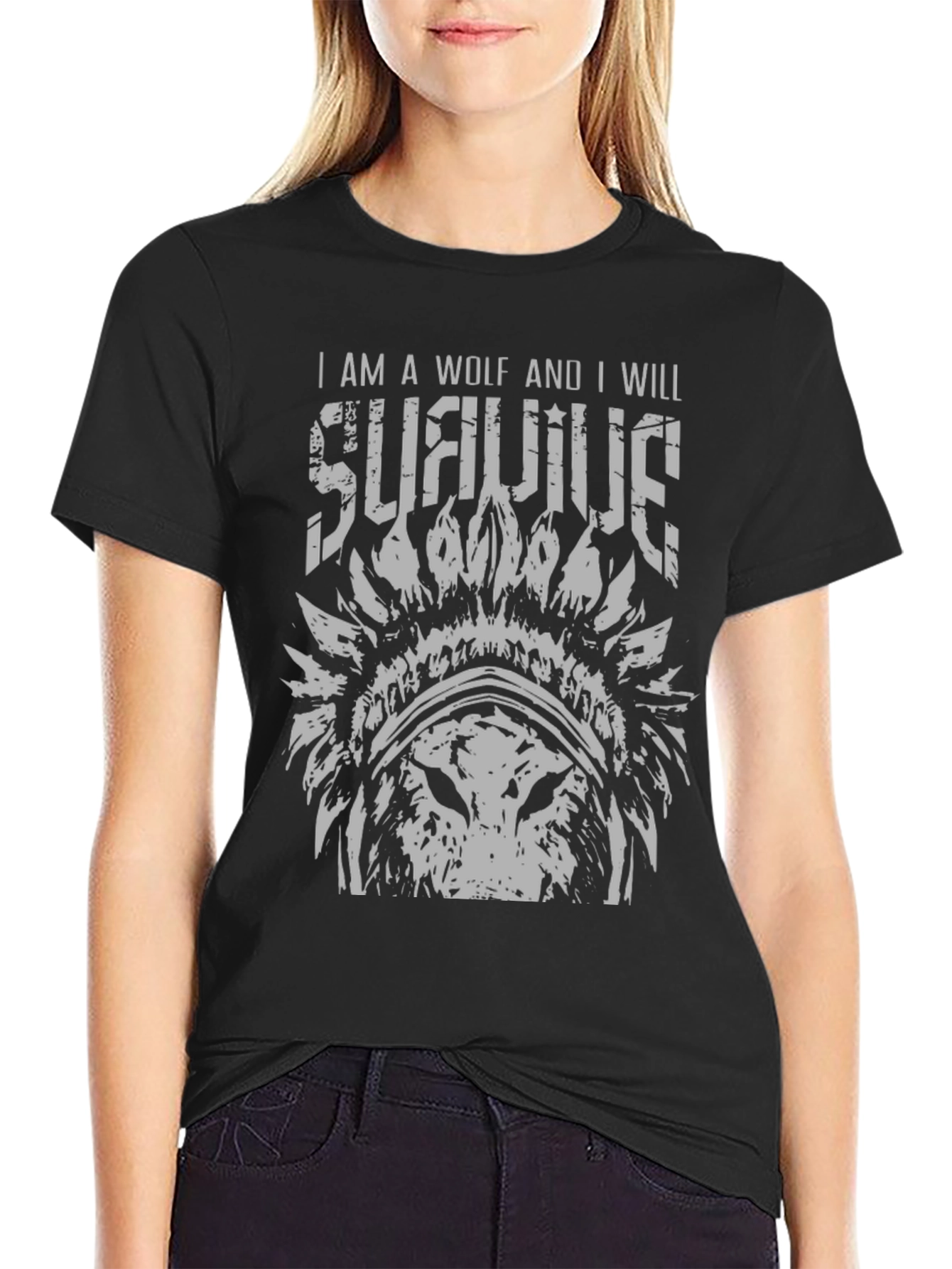 I Am A Wolf T-Shirt - Survive Graphic Tee