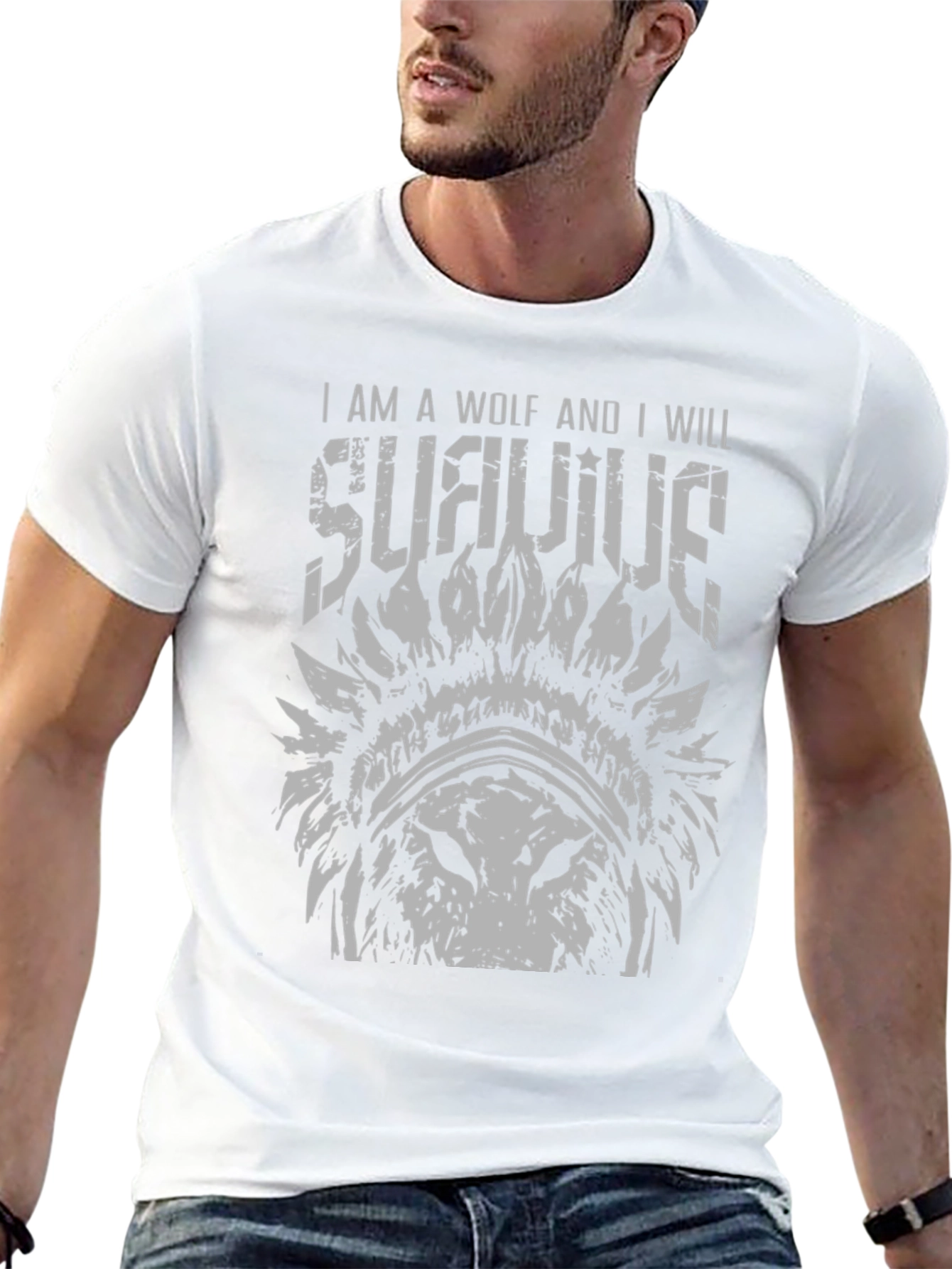 I Am A Wolf T-Shirt - Survive Graphic Tee