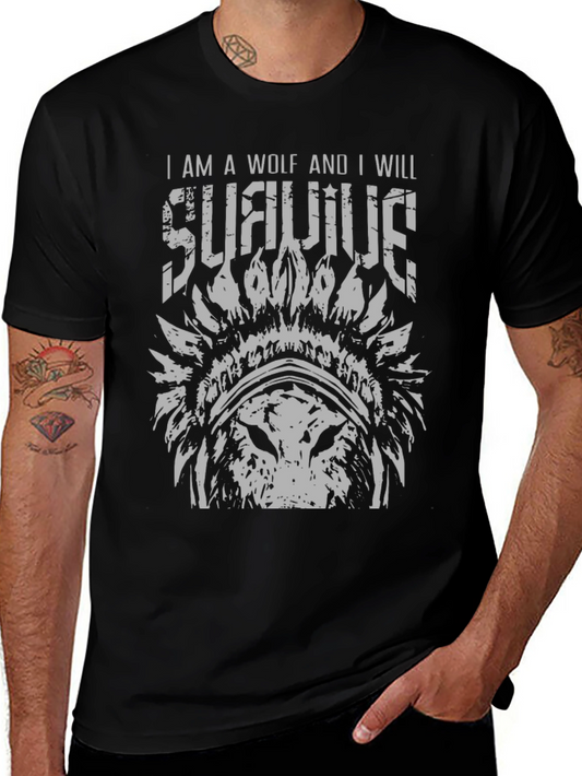I Am A Wolf T-Shirt - Survive Graphic Tee