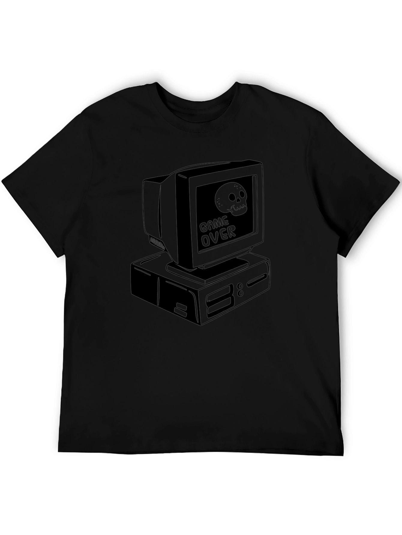 Game Over Computer Graphic Tee - Black