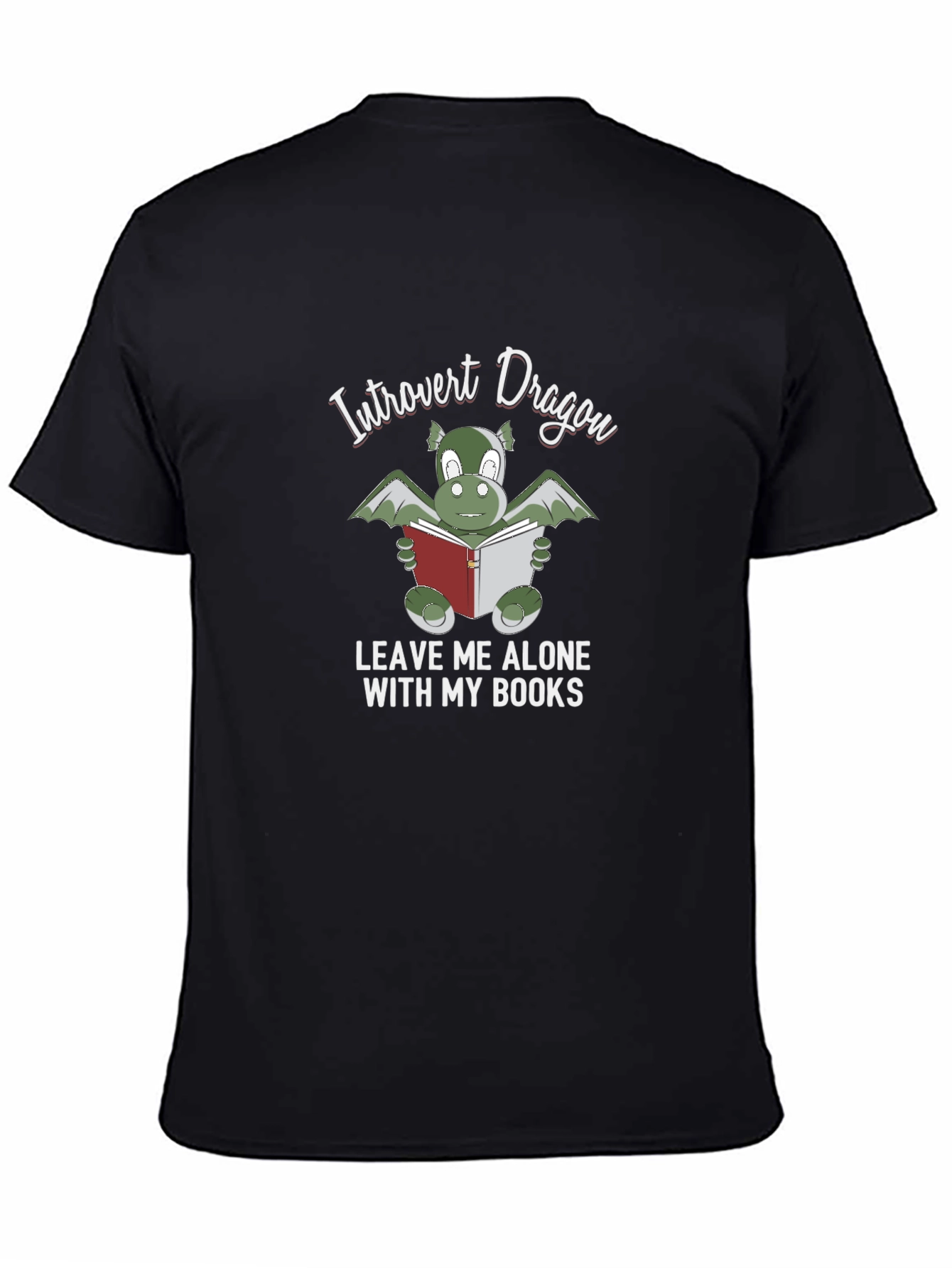 Introvert Dragon T-Shirt - Book Lover Tee