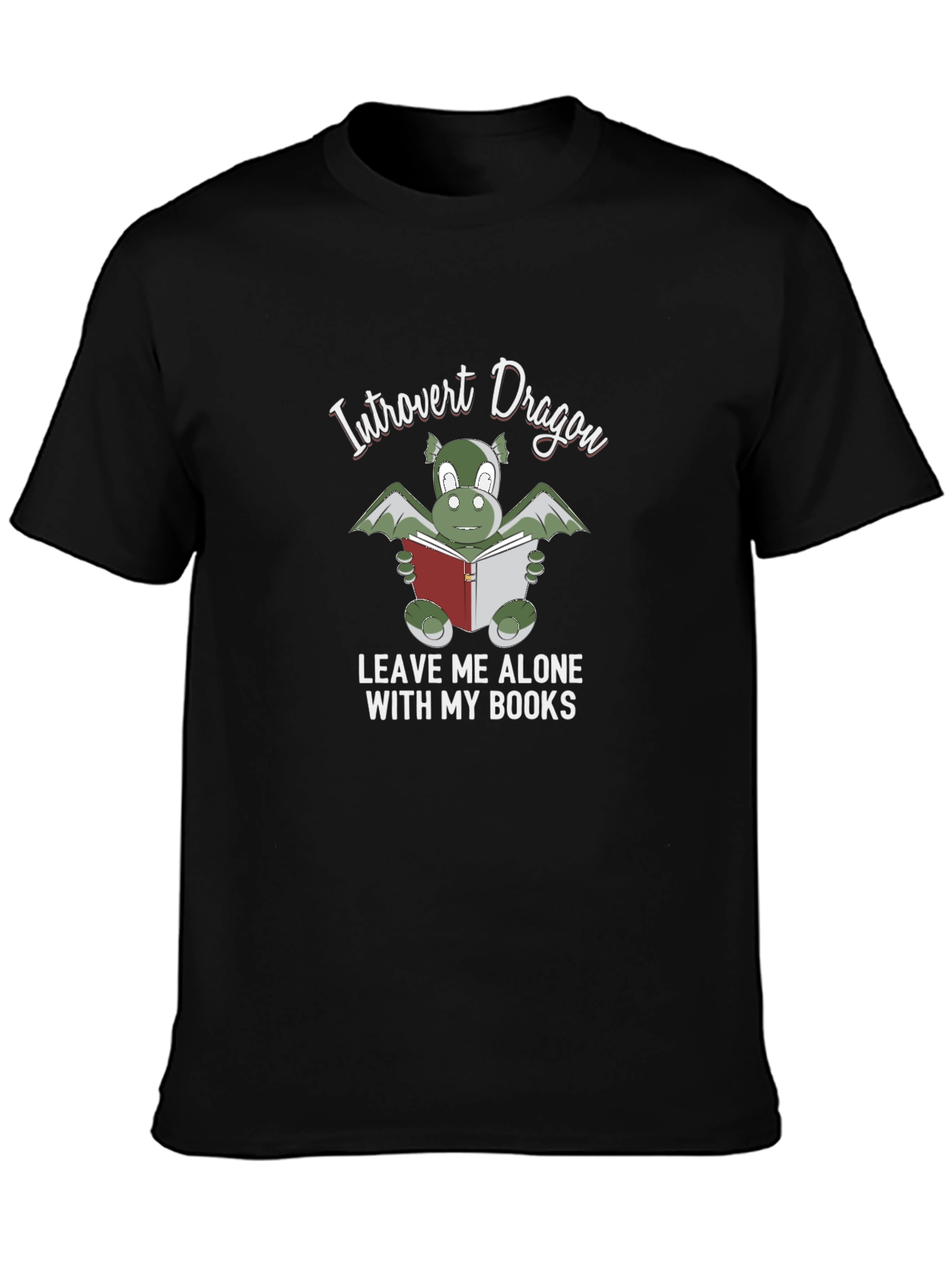 Introvert Dragon T-Shirt - Book Lover Tee