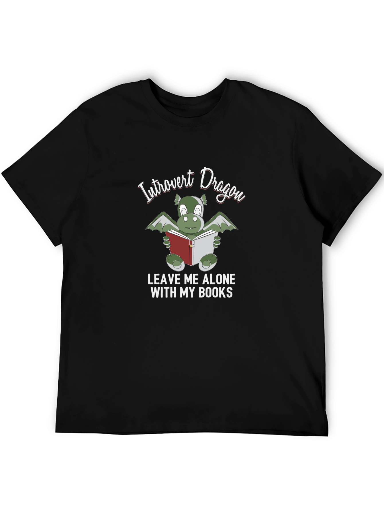 Introvert Dragon T-Shirt - Book Lover Tee