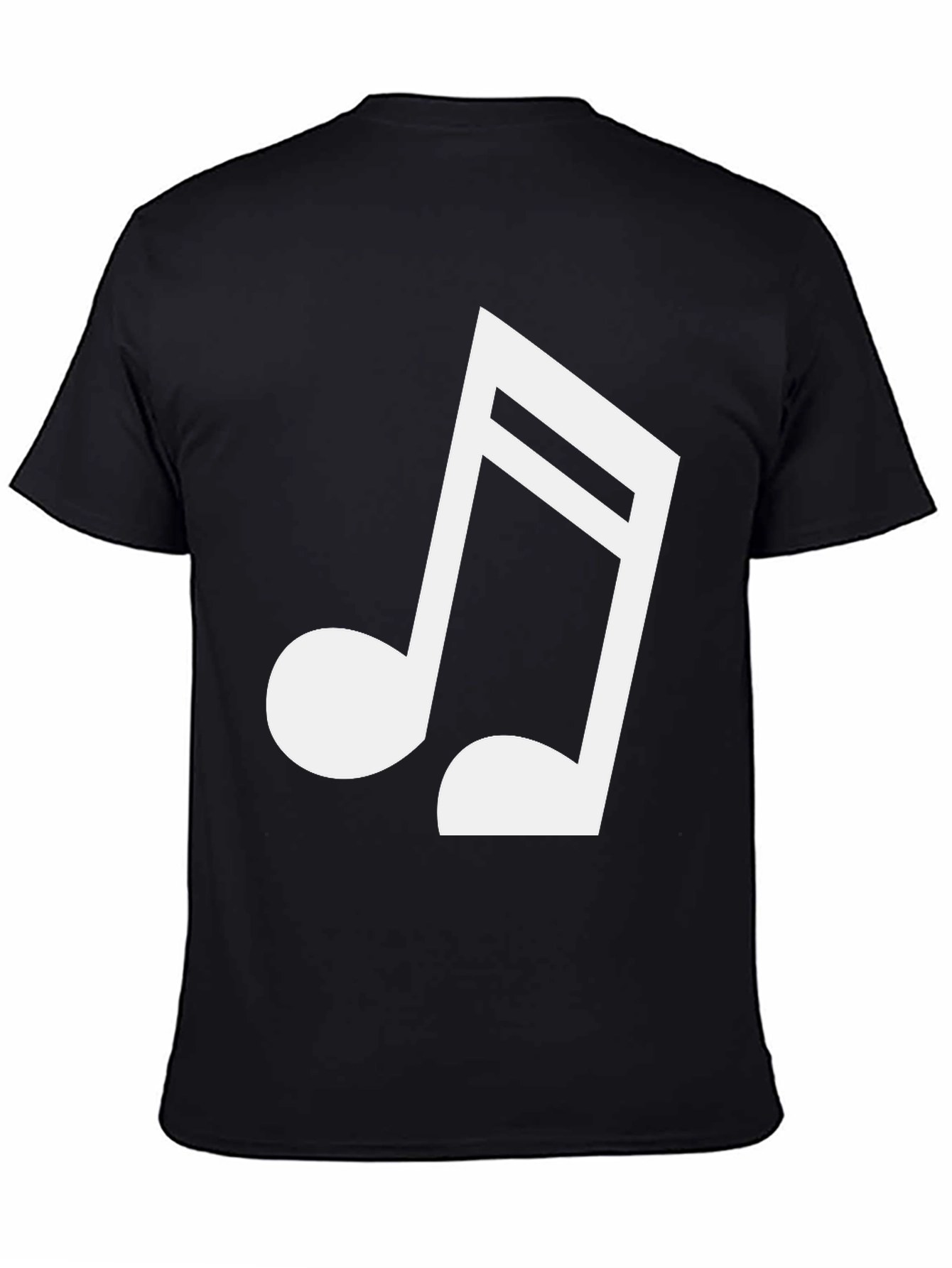 Musical Note Graphic Tee - Classic Black Shirt