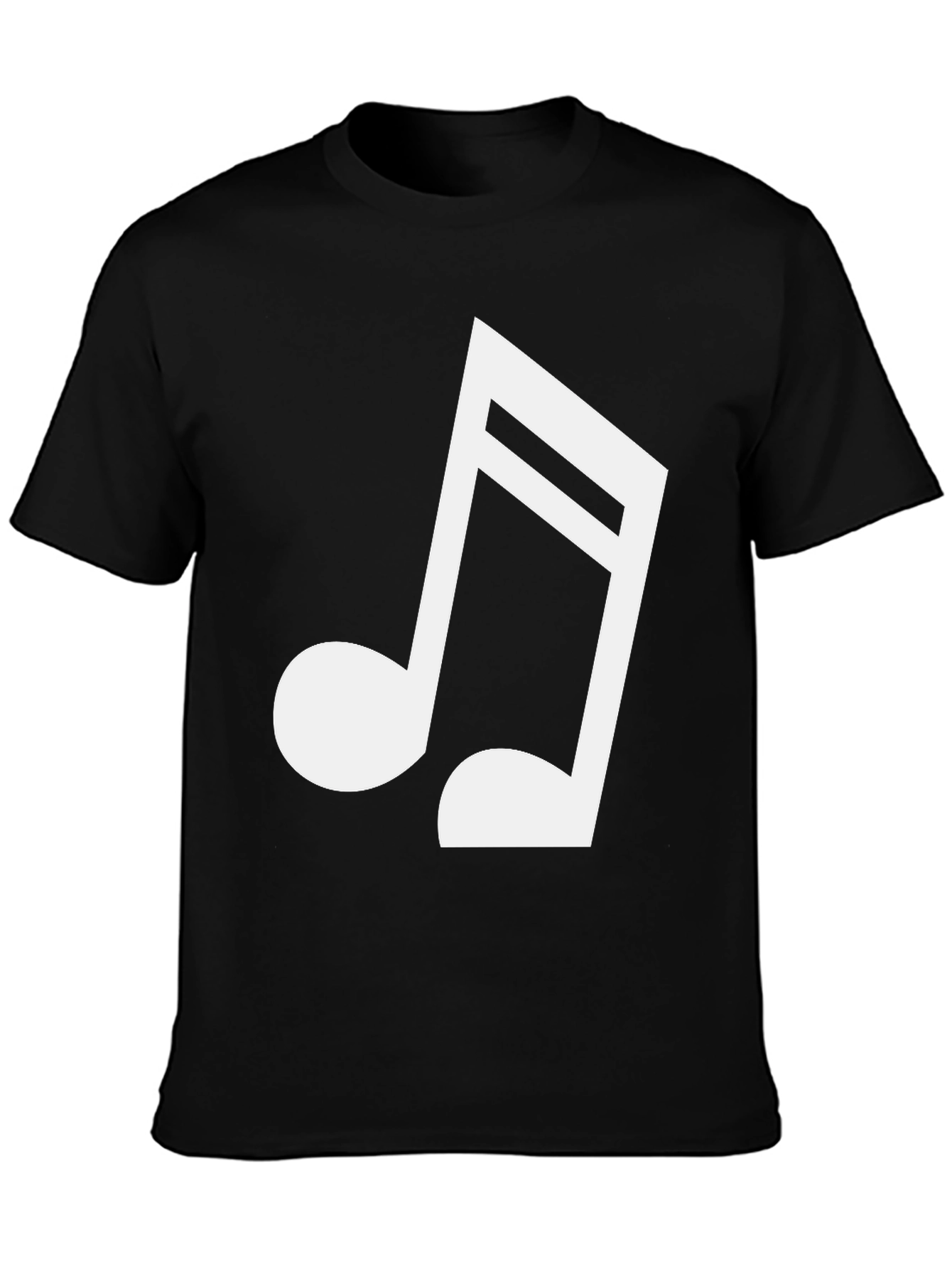 Musical Note Graphic Tee - Classic Black Shirt
