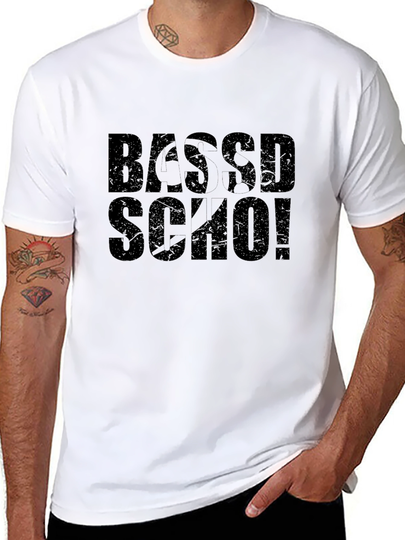 Bassd Sch0! Graphic Black T-Shirt