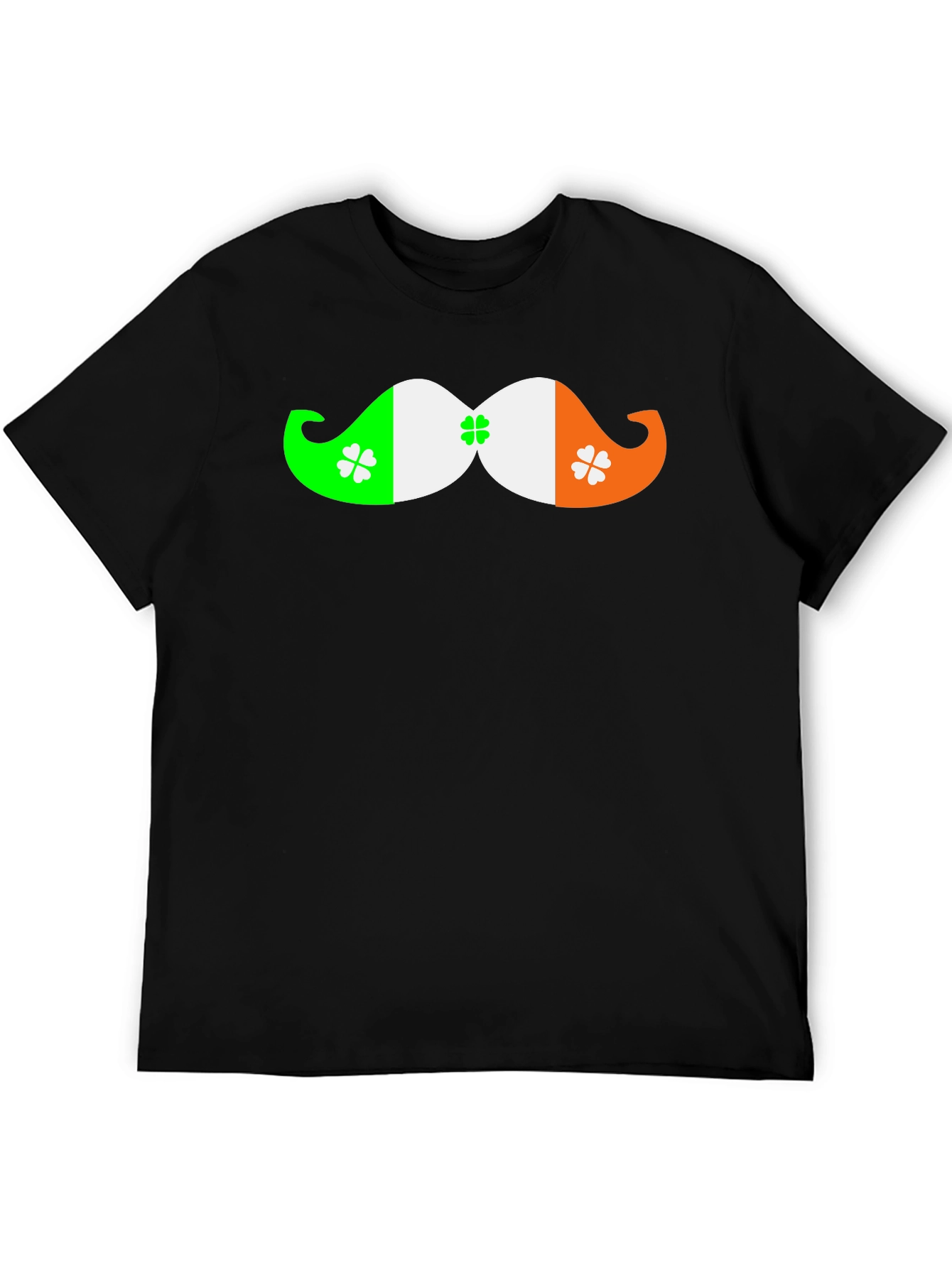 St. Patricks Day Irish Flag Mustache T-Shirt