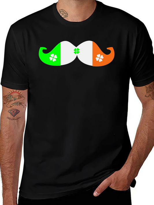 St. Patricks Day Irish Flag Mustache T-Shirt