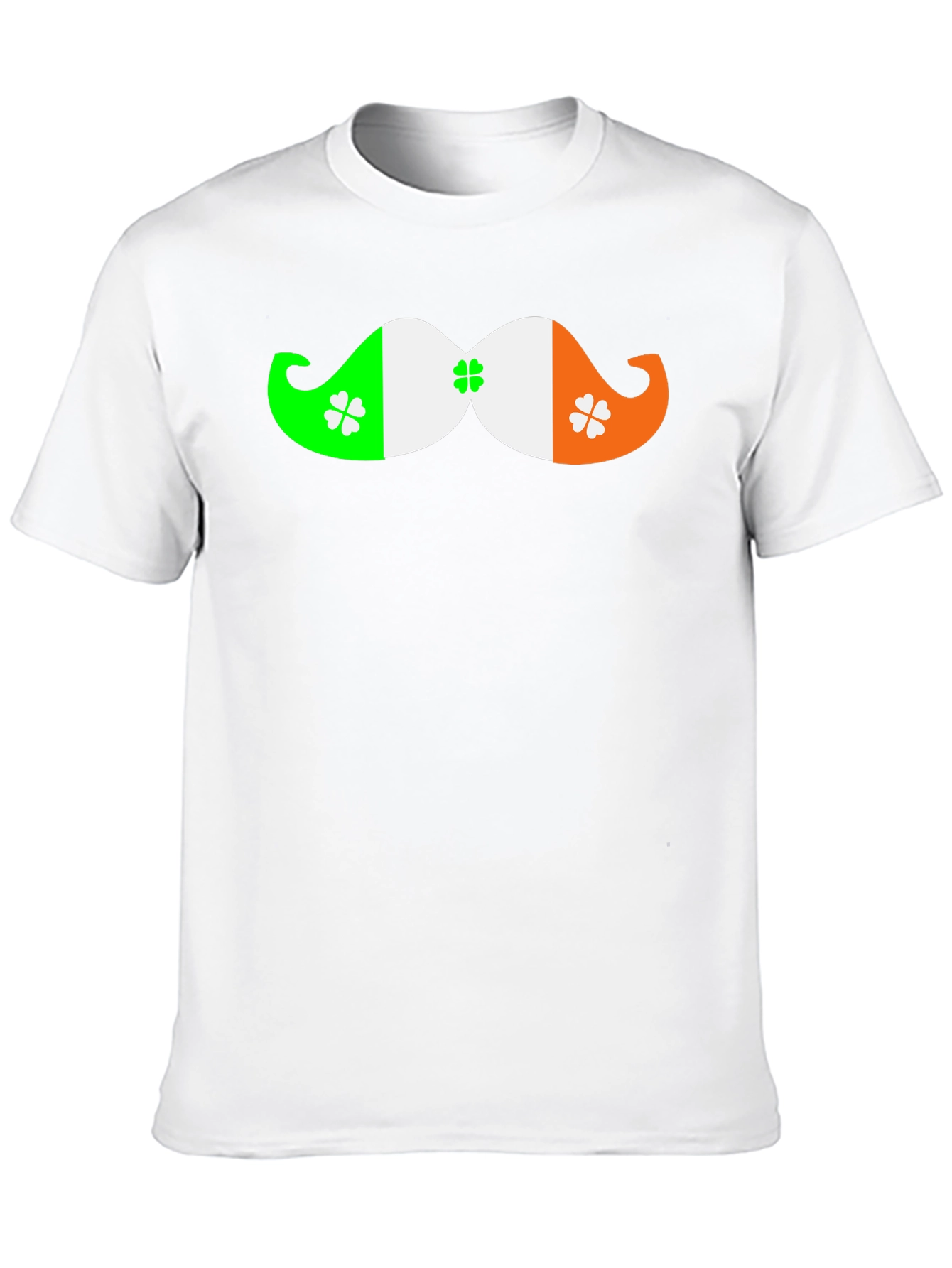 St. Patricks Day Irish Flag Mustache T-Shirt