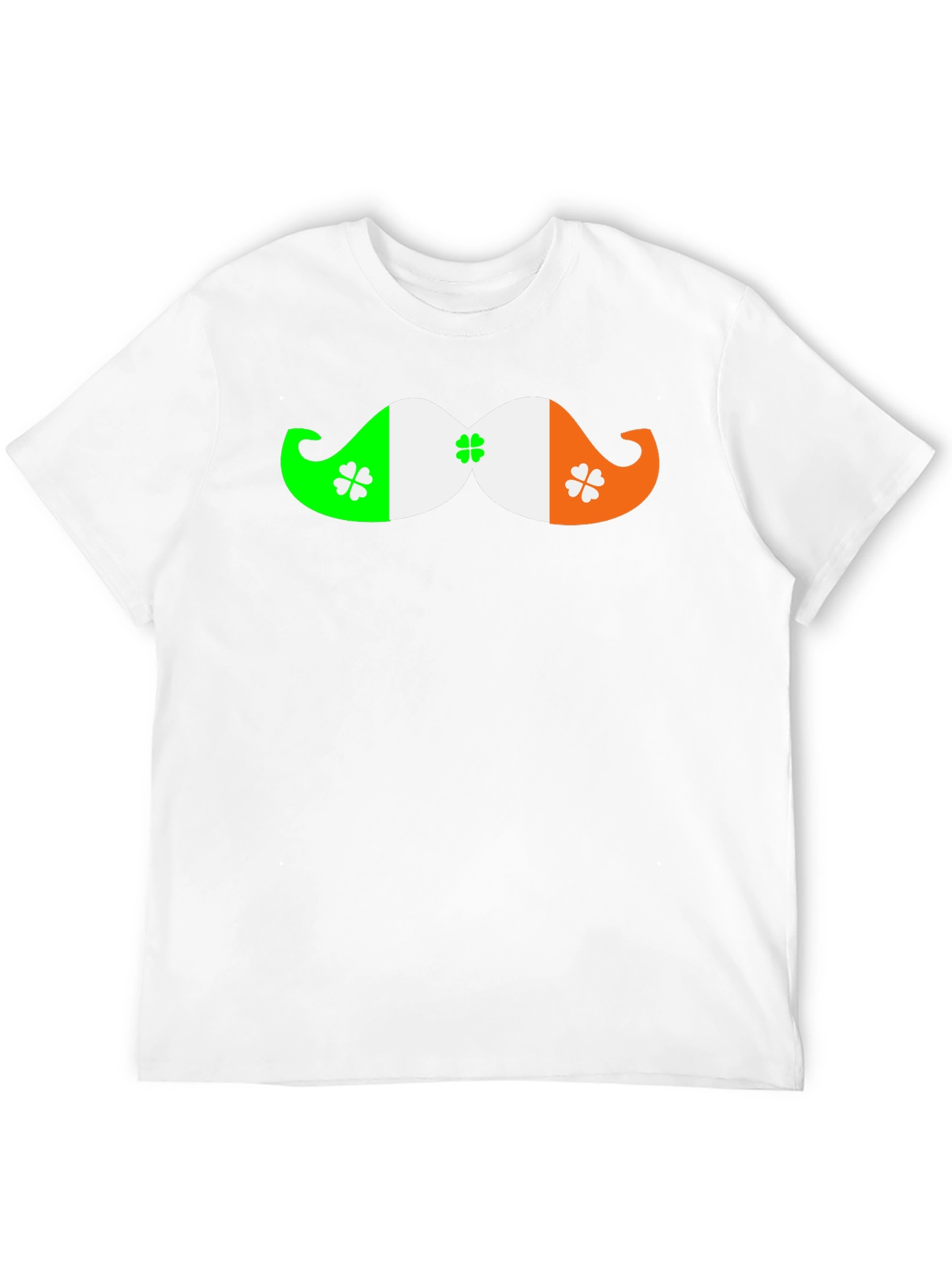 St. Patricks Day Irish Flag Mustache T-Shirt