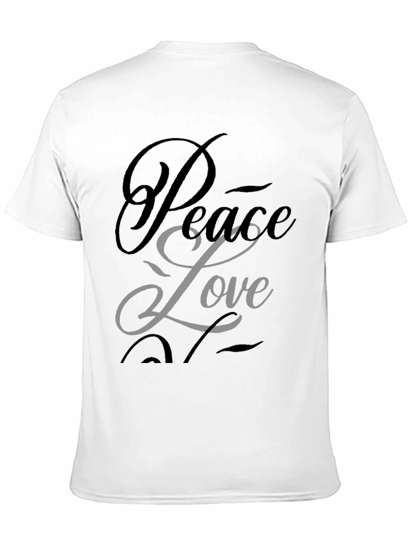 Peace Love Graphic Tee - Black