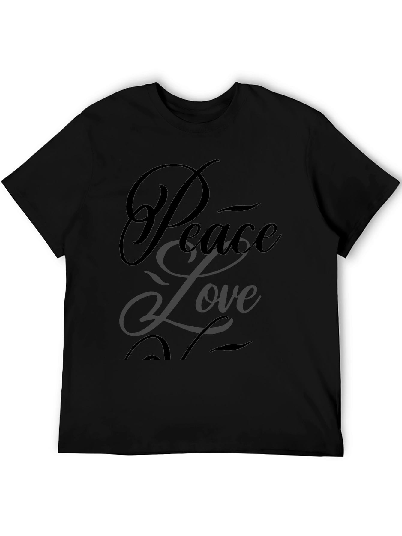 Peace Love Graphic Tee - Black