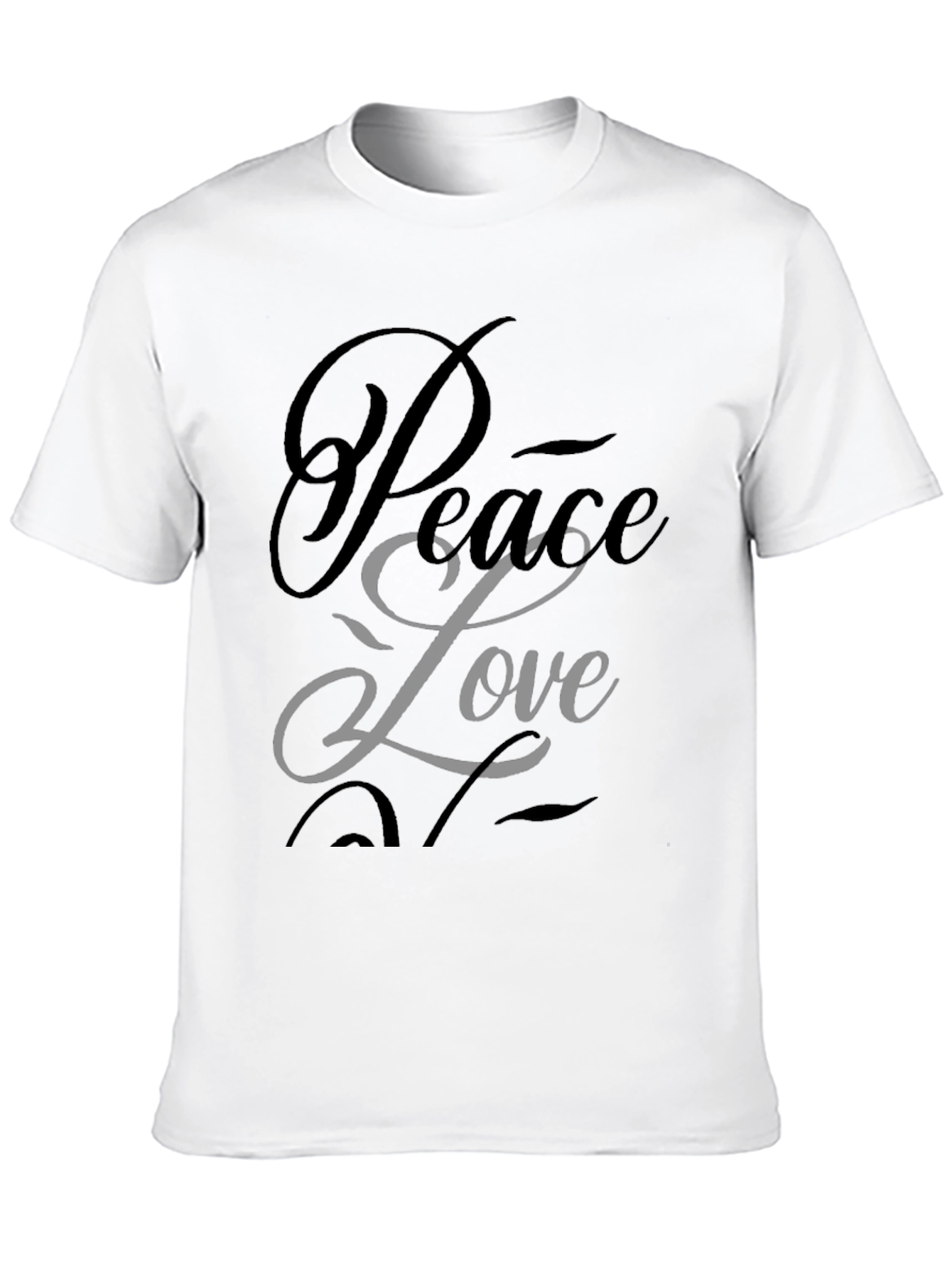 Peace Love Graphic Tee - Black