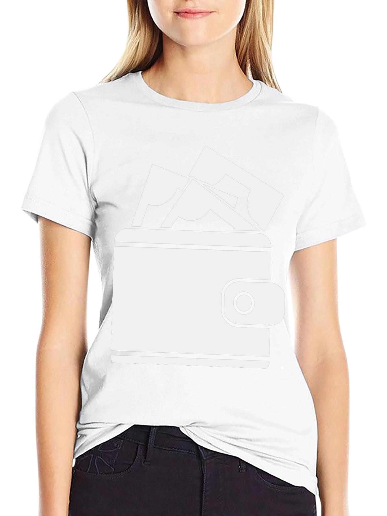 Money Wallet Black Graphic Tee Shirt
