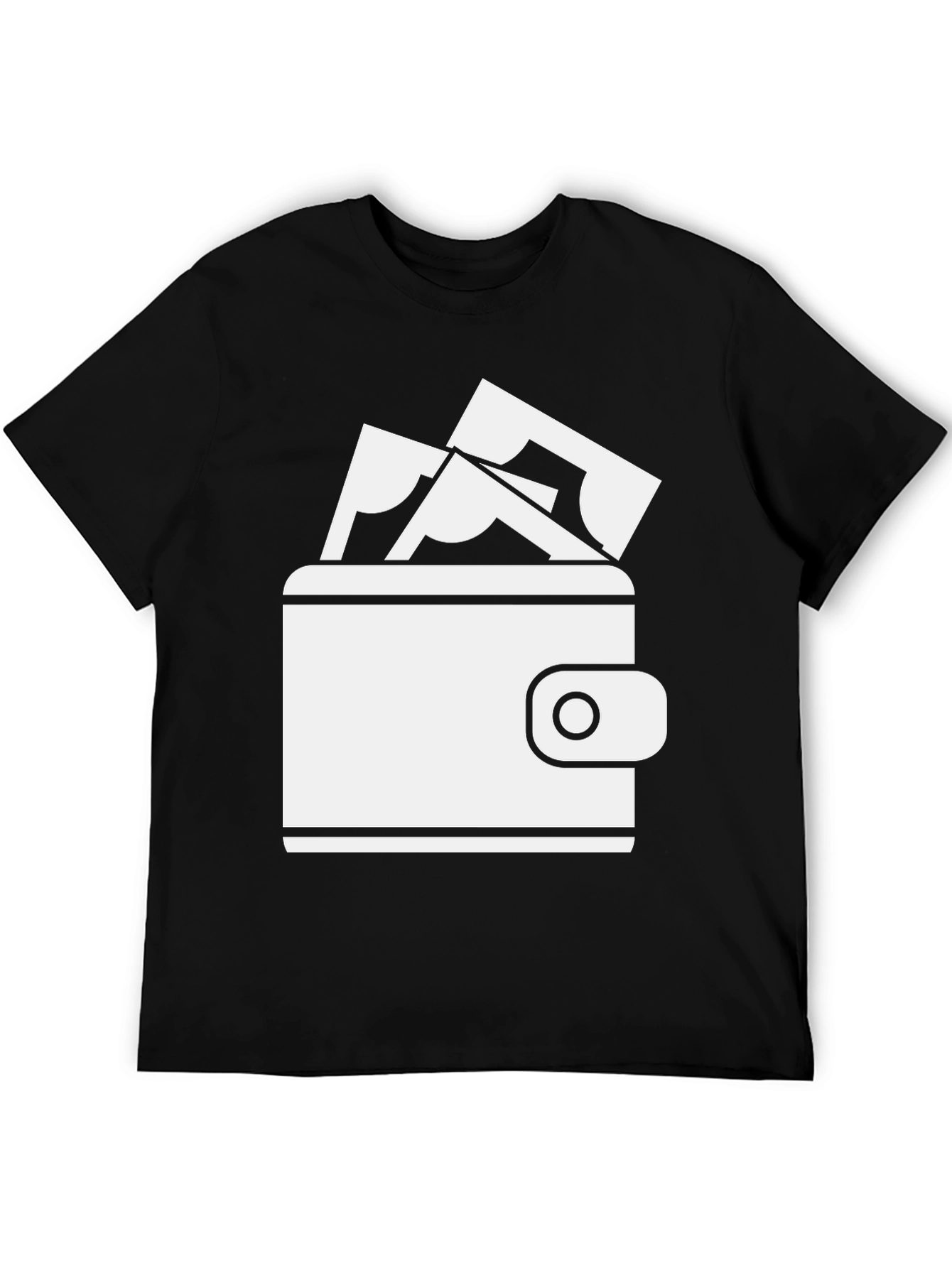 Money Wallet Black Graphic Tee Shirt