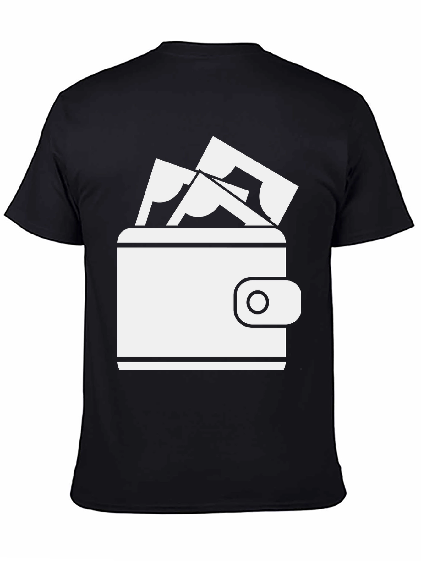 Money Wallet Black Graphic Tee Shirt