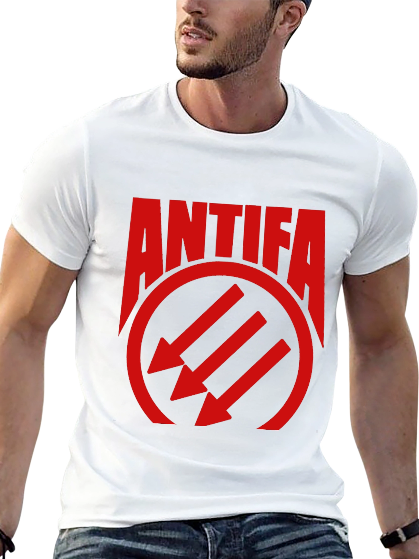 Antifa Symbol Graphic T-Shirt - Black Tee