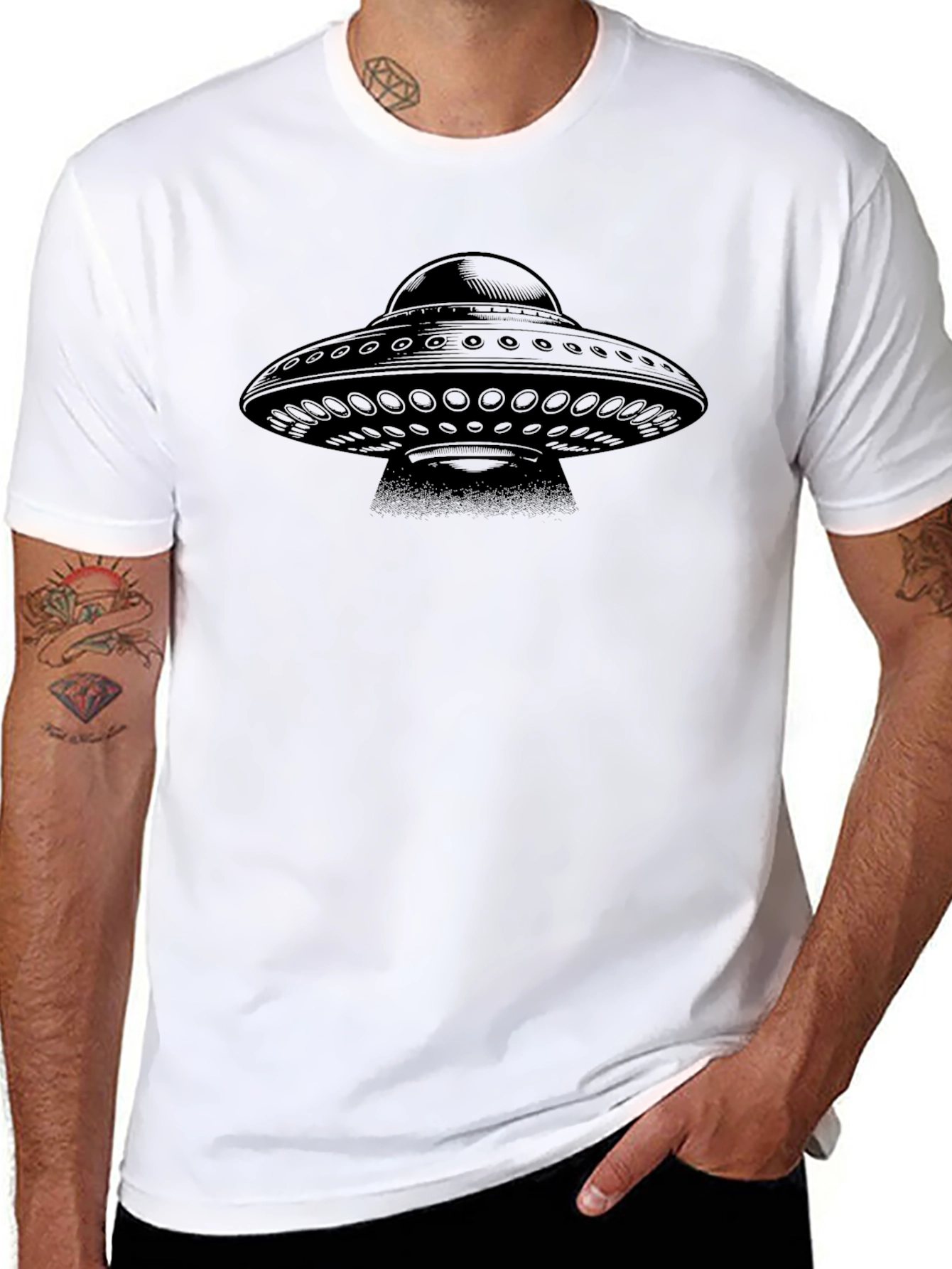 UFO Graphic Tee - Mens Black T-Shirt