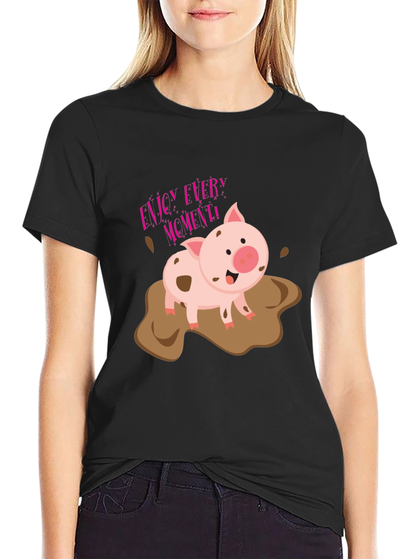 Enjoy Every Moment Pig T-Shirt