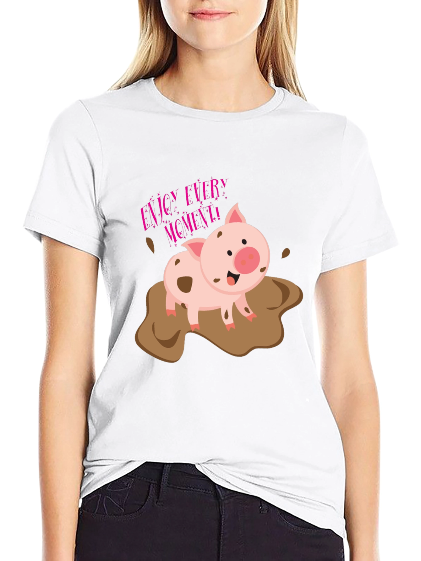 Enjoy Every Moment Pig T-Shirt