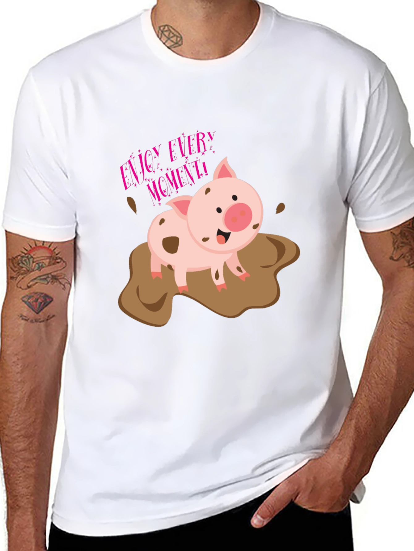 Enjoy Every Moment Pig T-Shirt