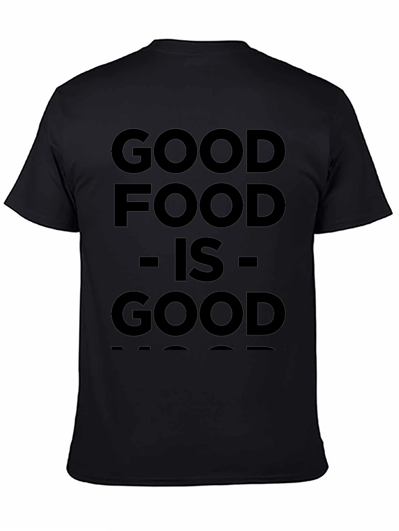 Good Food is Good Mood Black Graphic Tee