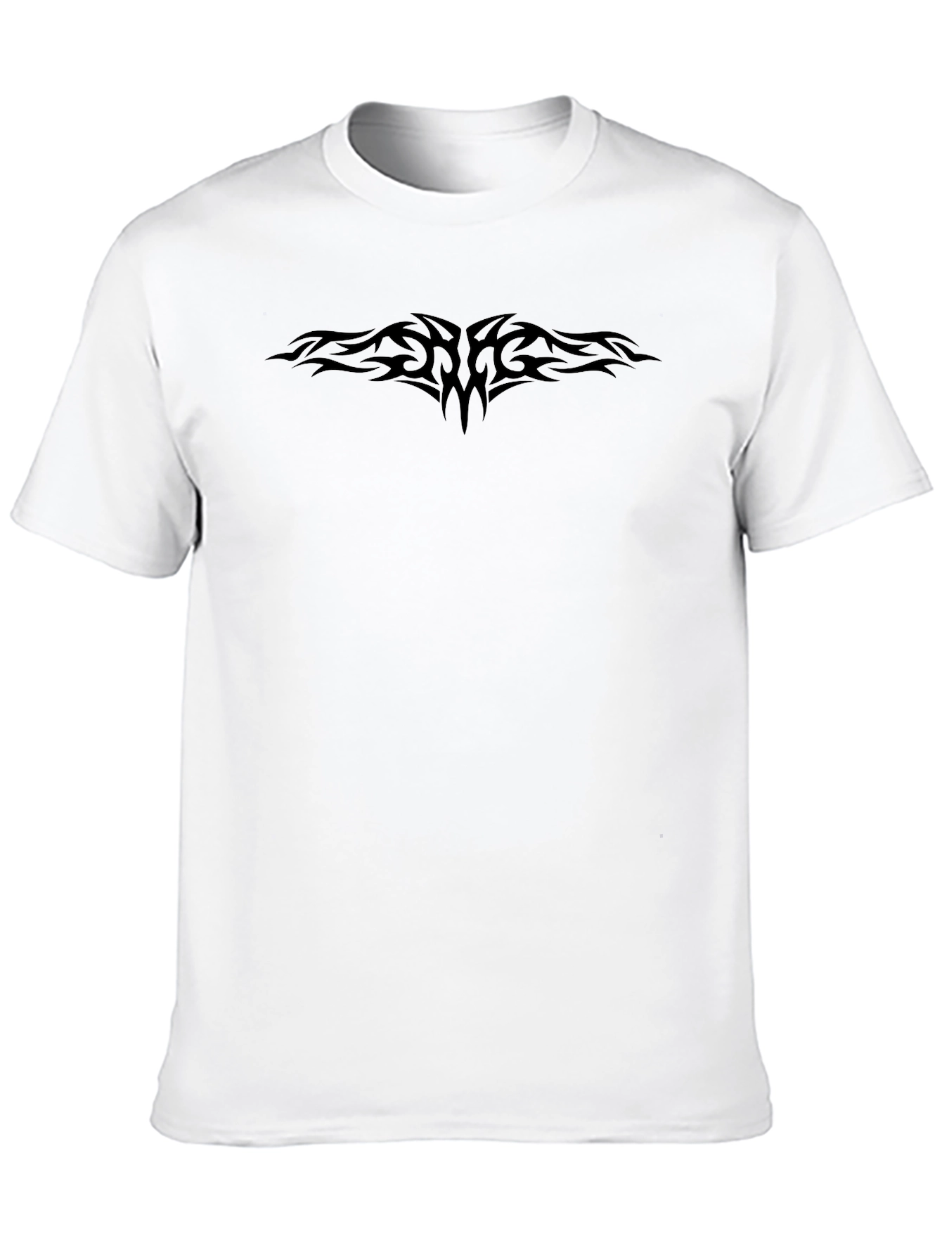 Mens Black Graphic Tee - Tribal Design