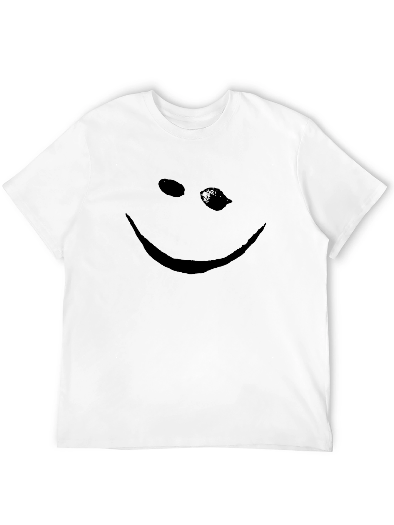 Black T-Shirt - Distorted Smile Graphic Tee