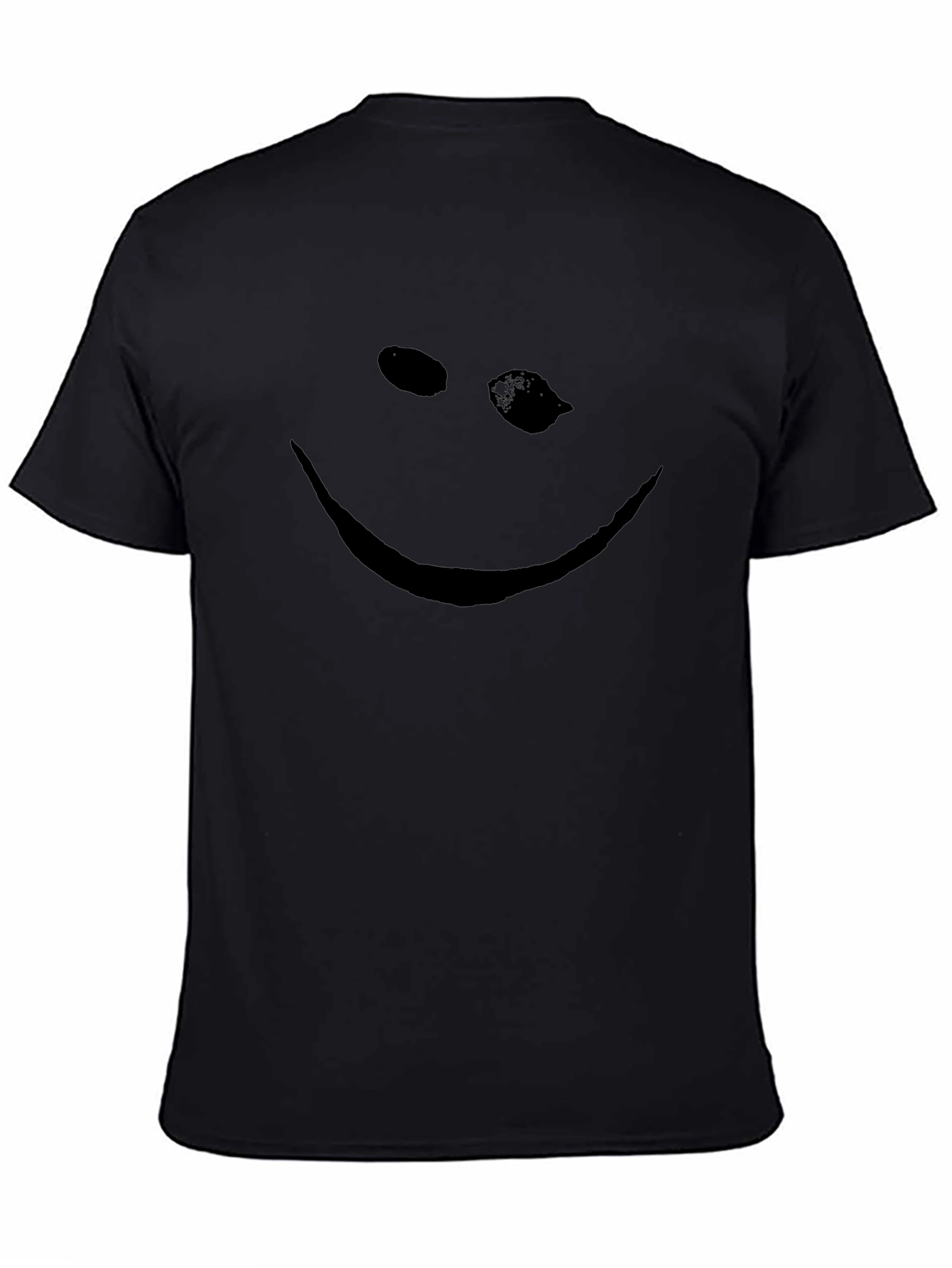 Black T-Shirt - Distorted Smile Graphic Tee