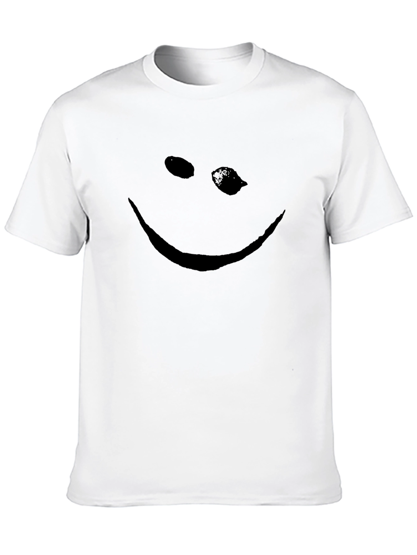 Black T-Shirt - Distorted Smile Graphic Tee