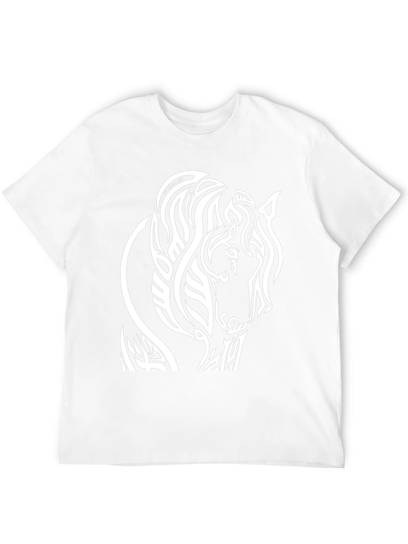 Tribal Horse Graphic T-Shirt - Black