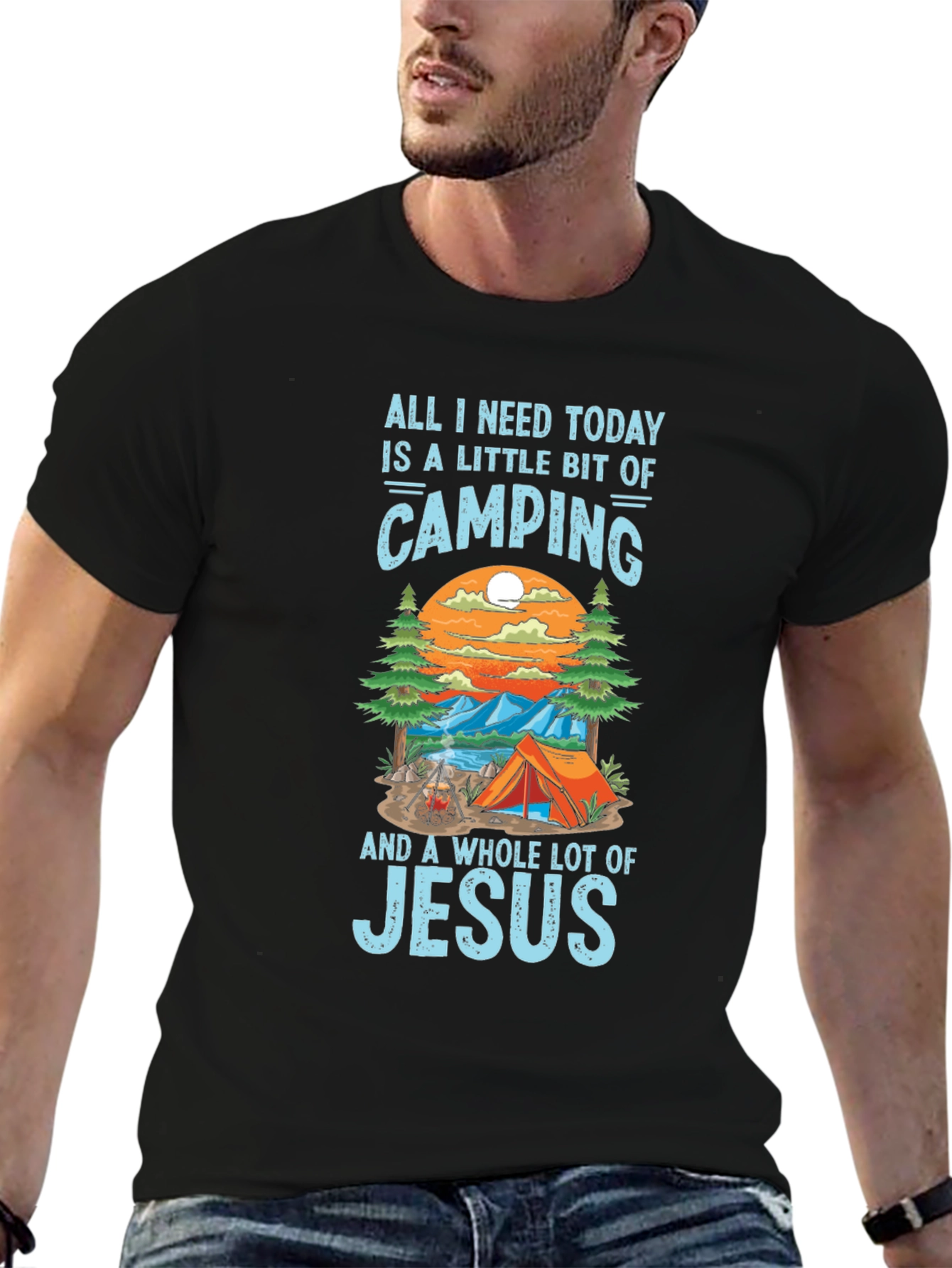 Camping and Jesus T-Shirt