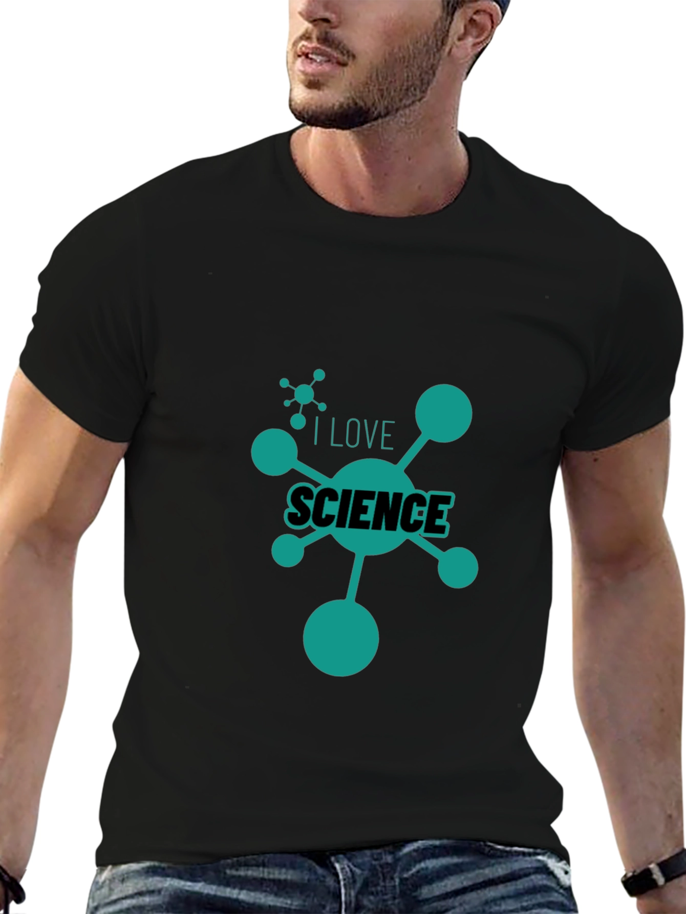 I Love Science Graphic Tee - Black