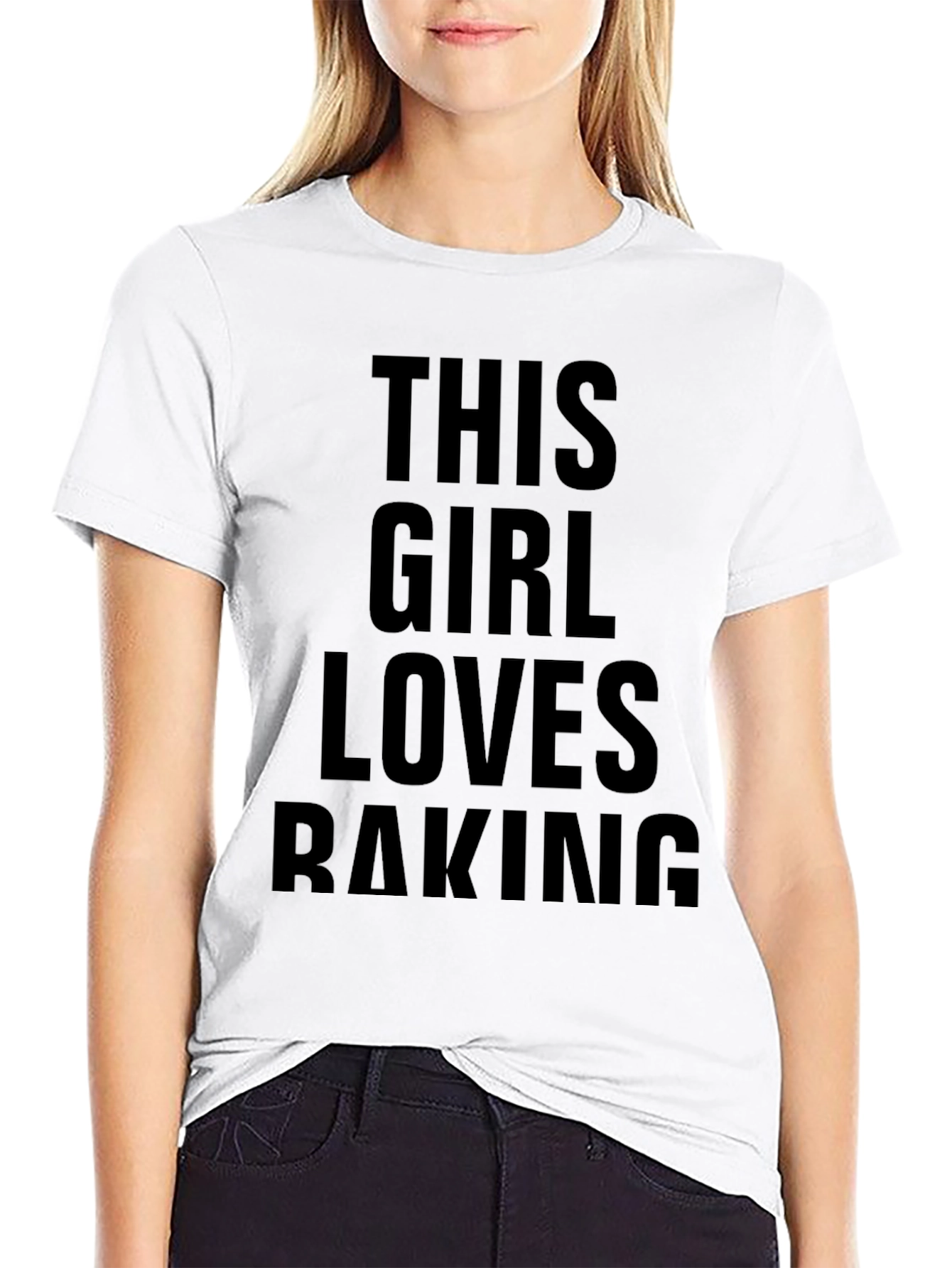 This Girl Loves Baking Graphic T-Shirt