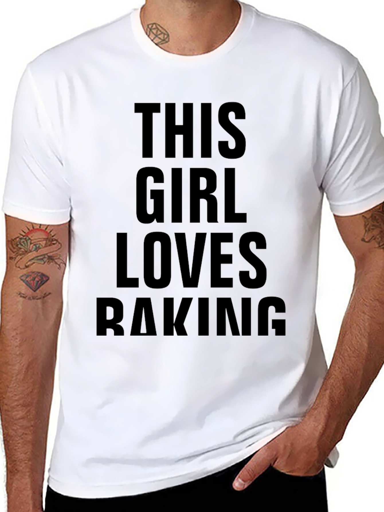 This Girl Loves Baking Graphic T-Shirt