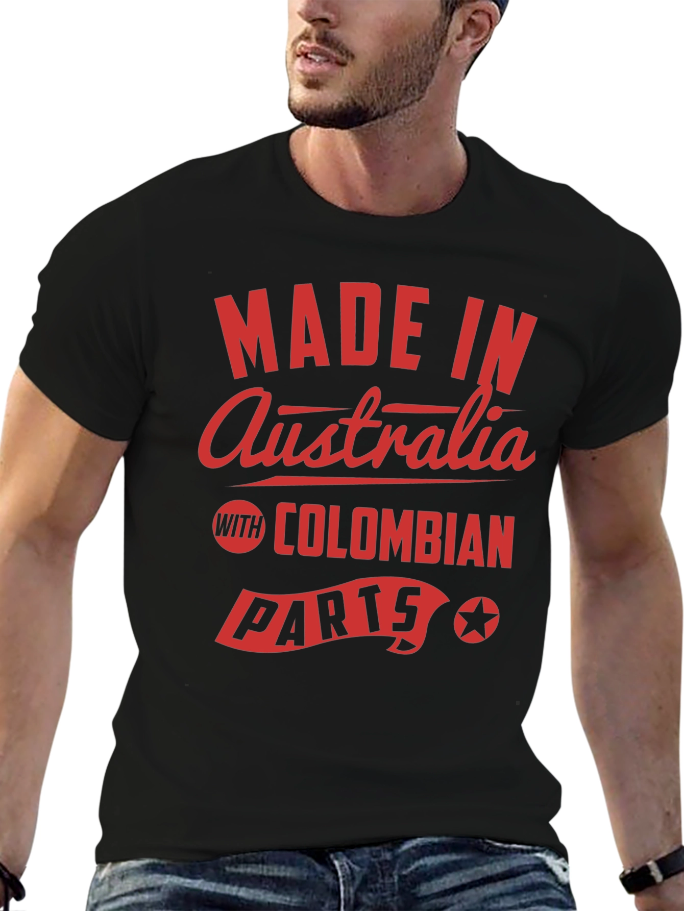 Made In Australia Colombian Parts Funny T-Shirt