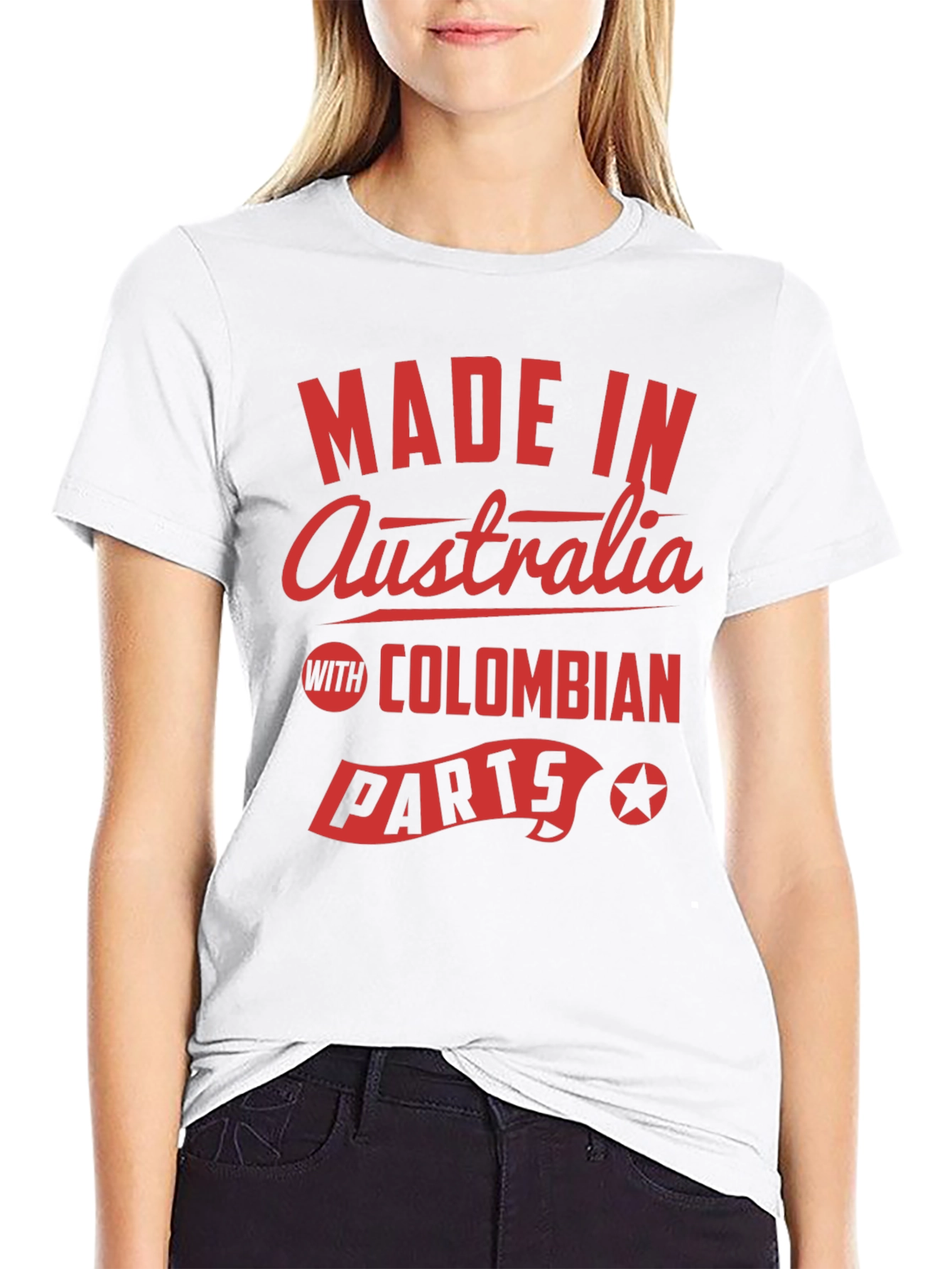 Made In Australia Colombian Parts Funny T-Shirt