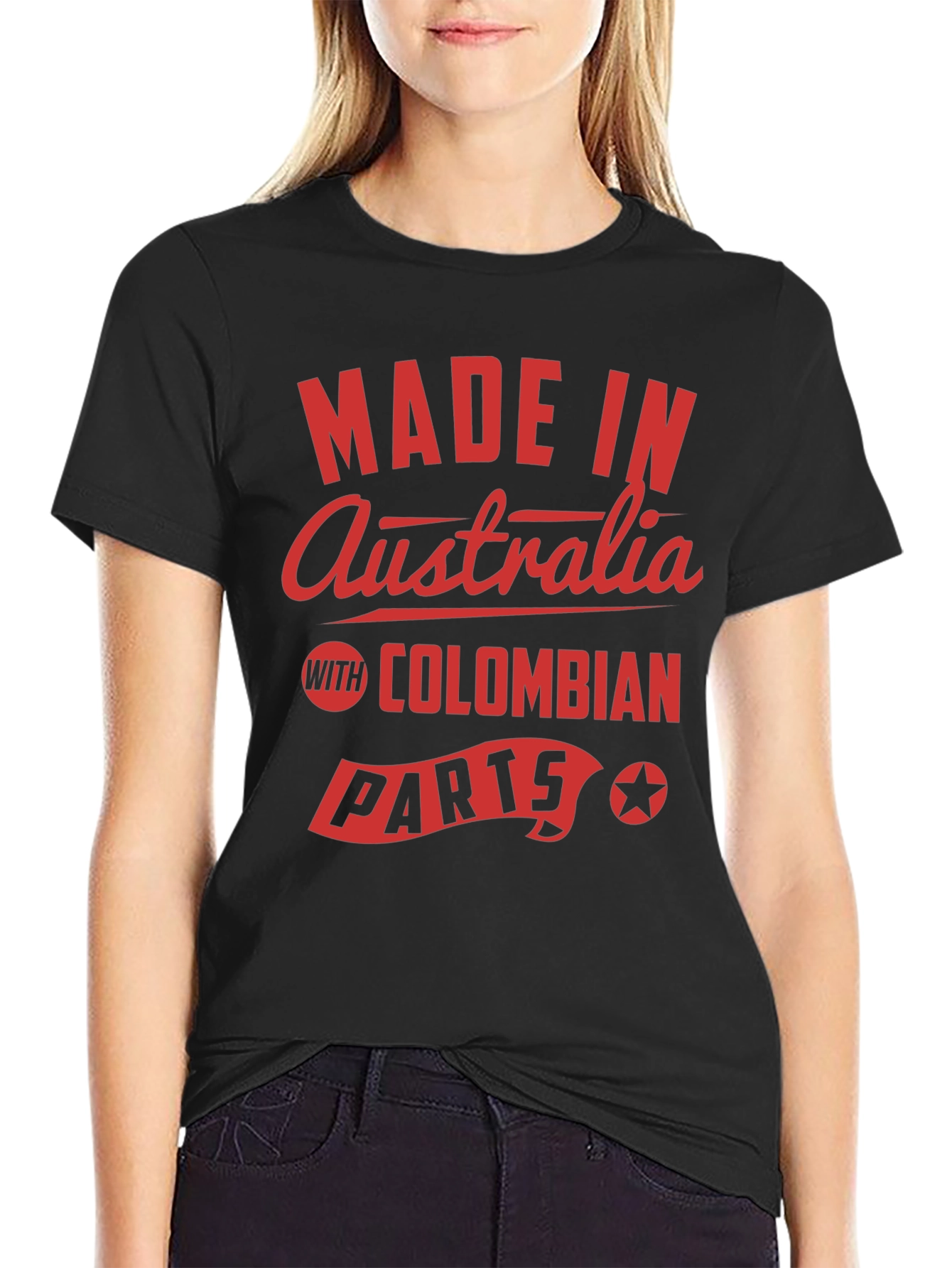 Made In Australia Colombian Parts Funny T-Shirt