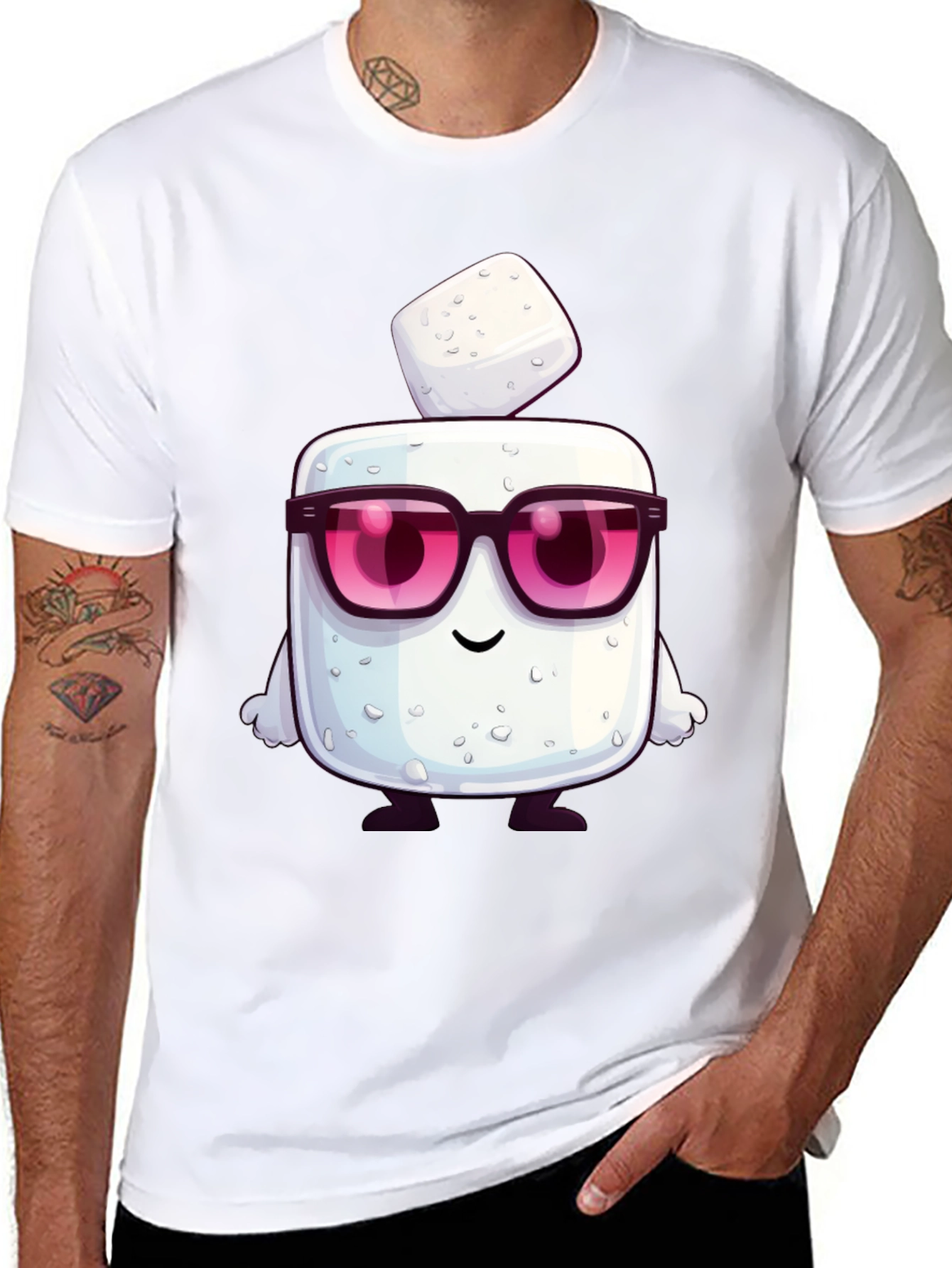 Cool Sugar Cube Cartoon Graphic Tee