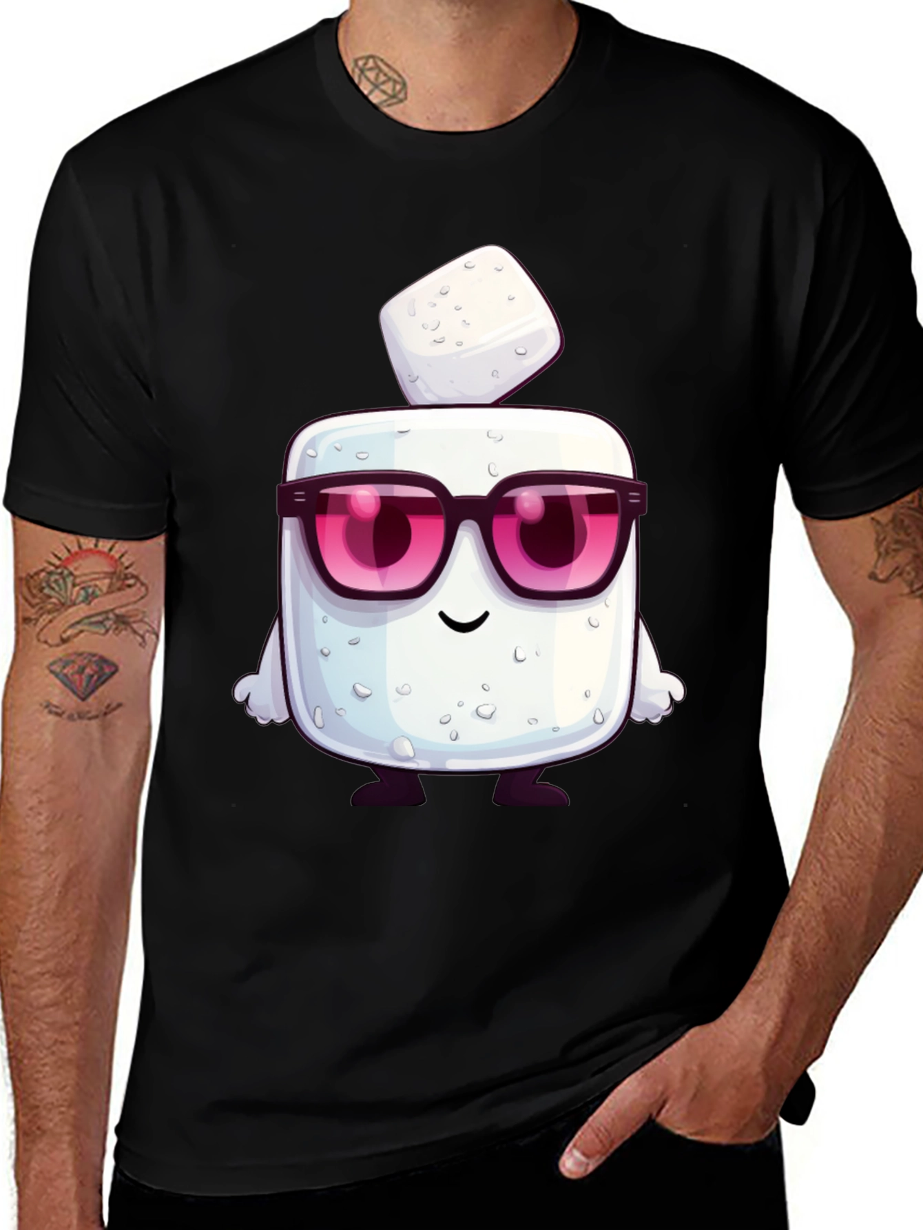 Cool Sugar Cube Cartoon Graphic Tee