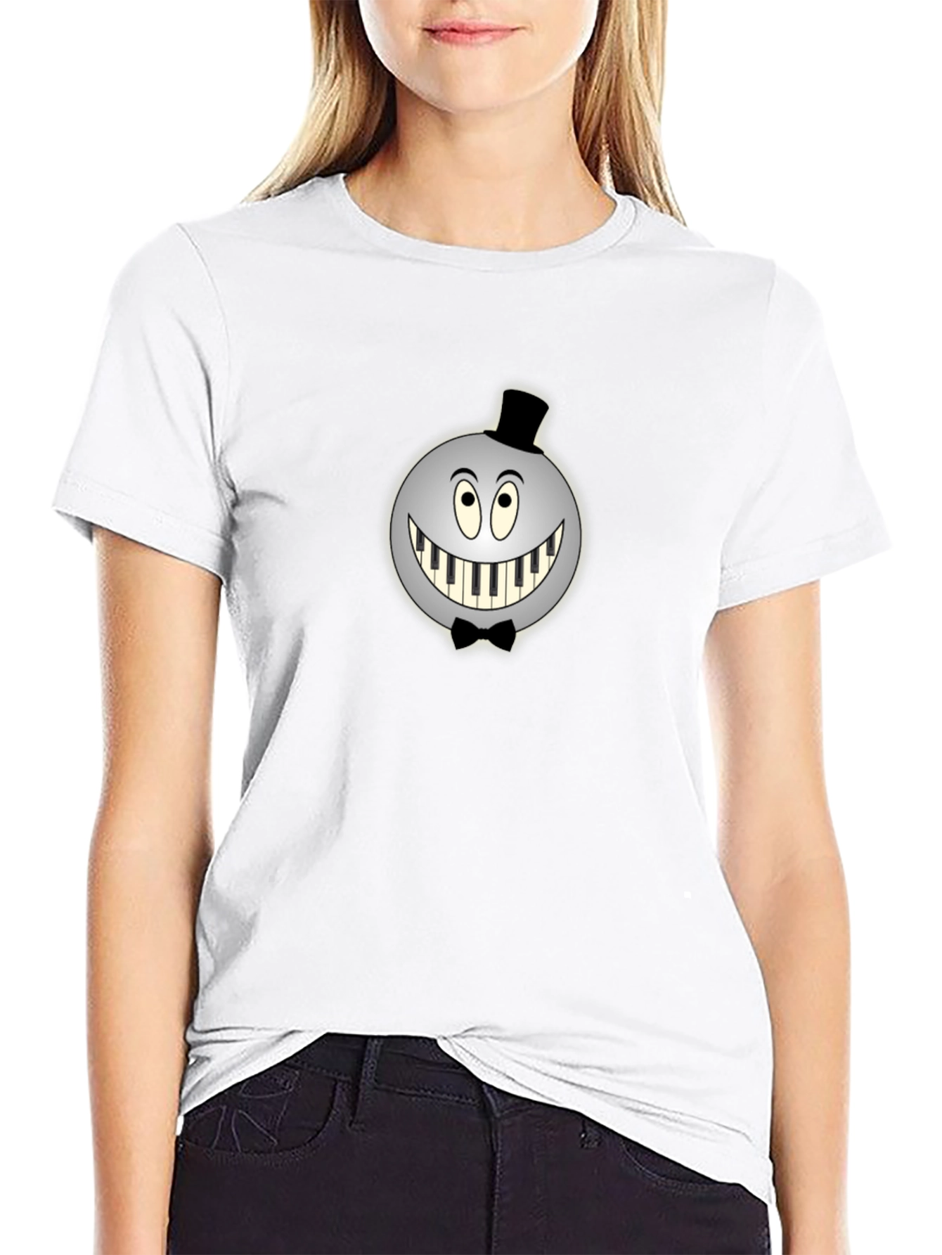 Unique Graphic T-Shirt - Piano Teeth Design