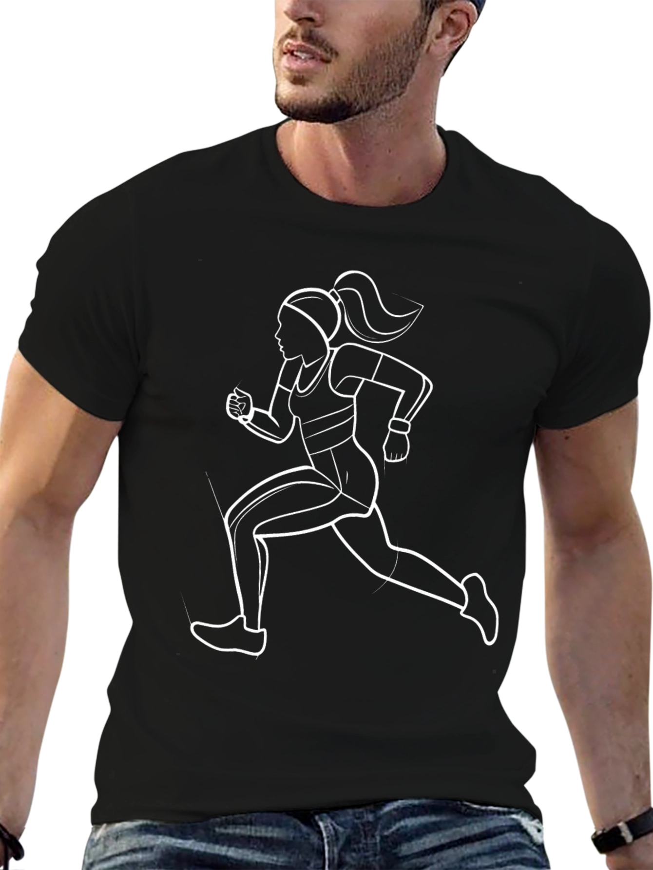 Runner Graphic Tee - Black
