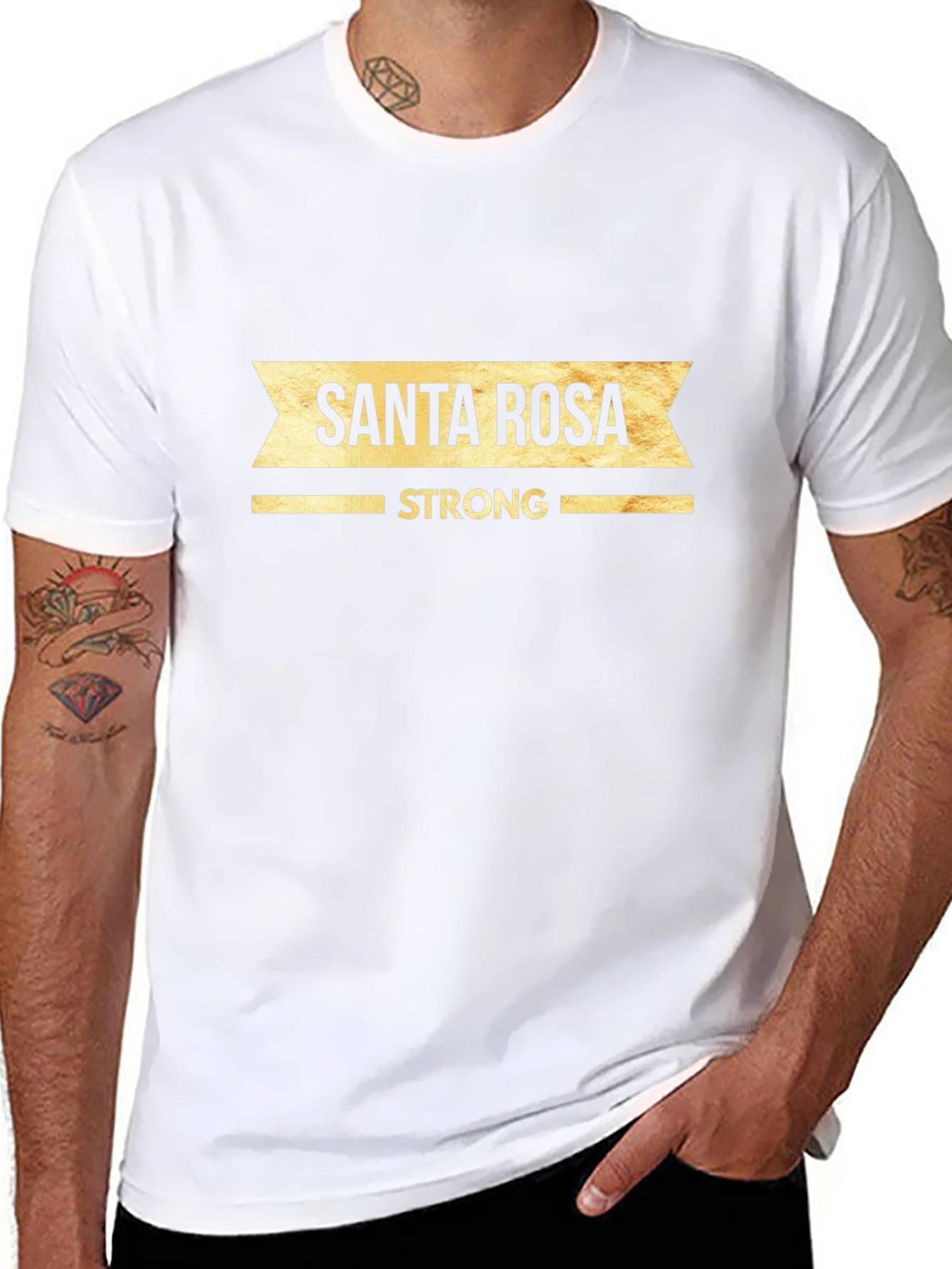 Santa Rosa Strong Graphic Tee - Black