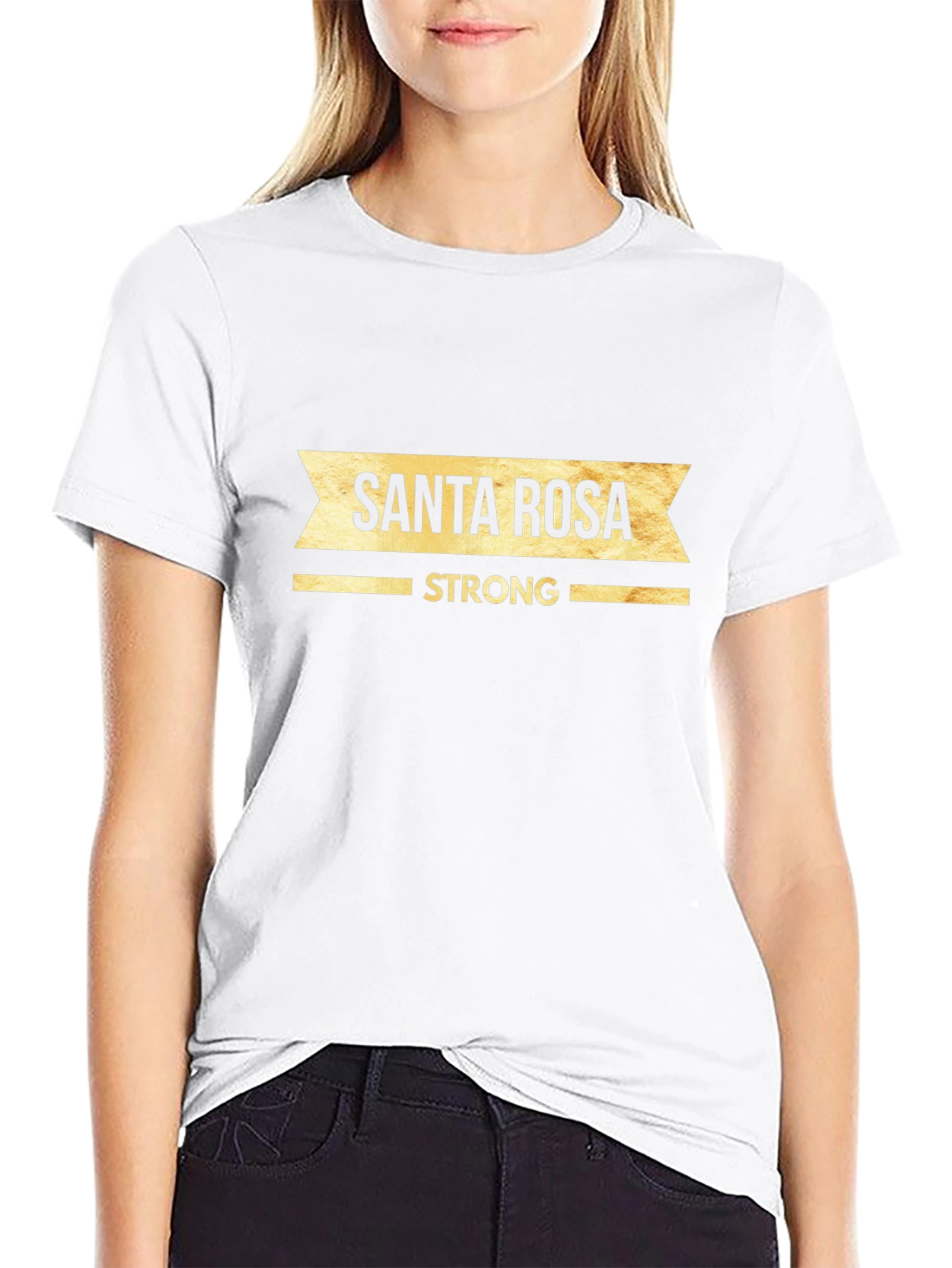 Santa Rosa Strong Graphic Tee - Black