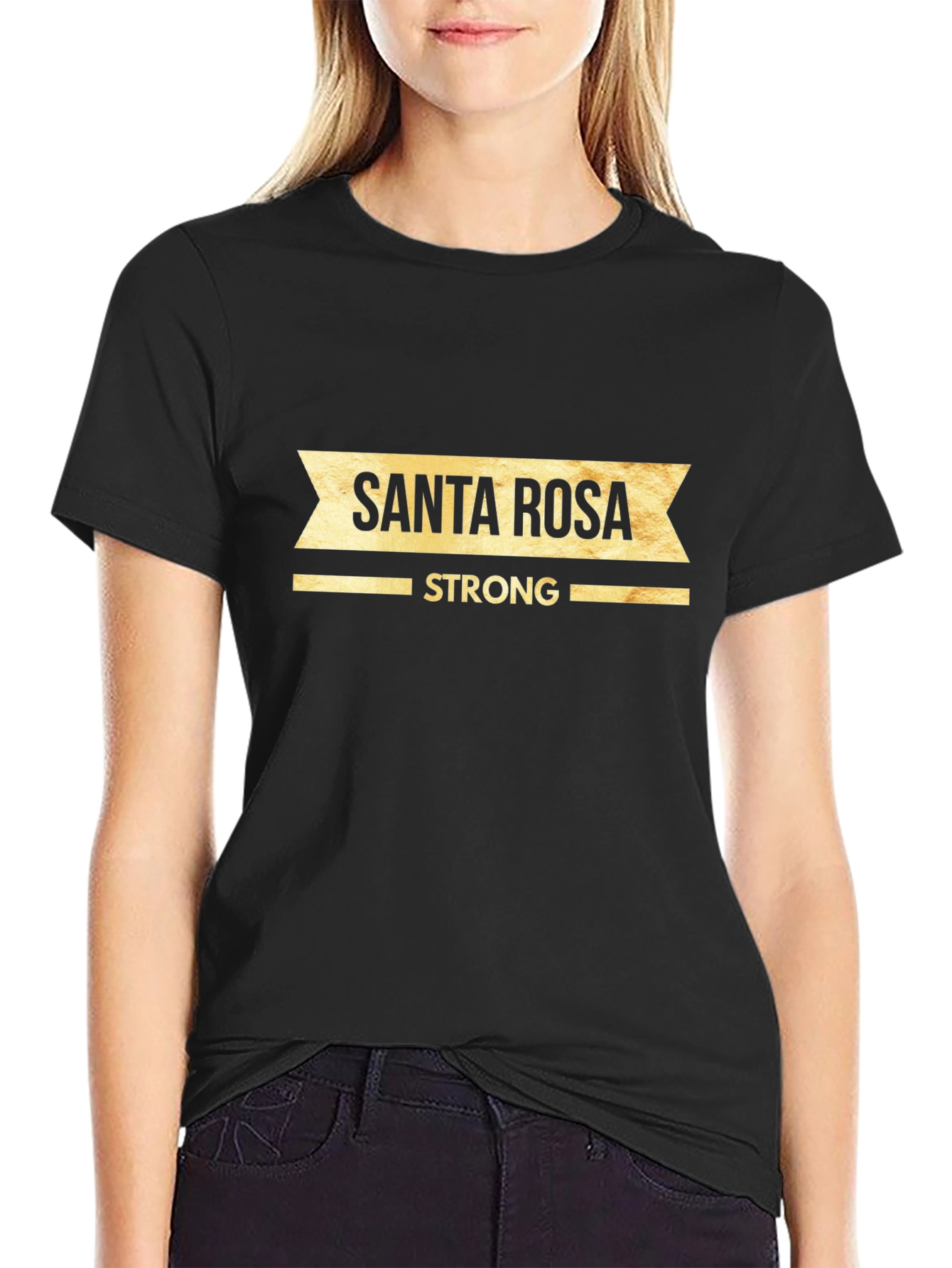 Santa Rosa Strong Graphic Tee - Black