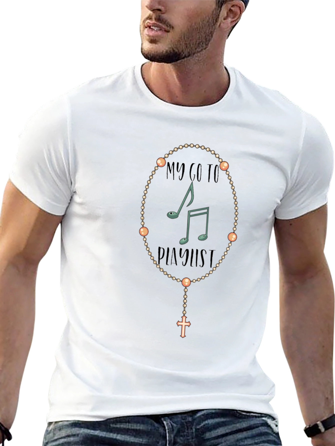 Music Playlist Rosary T-Shirt