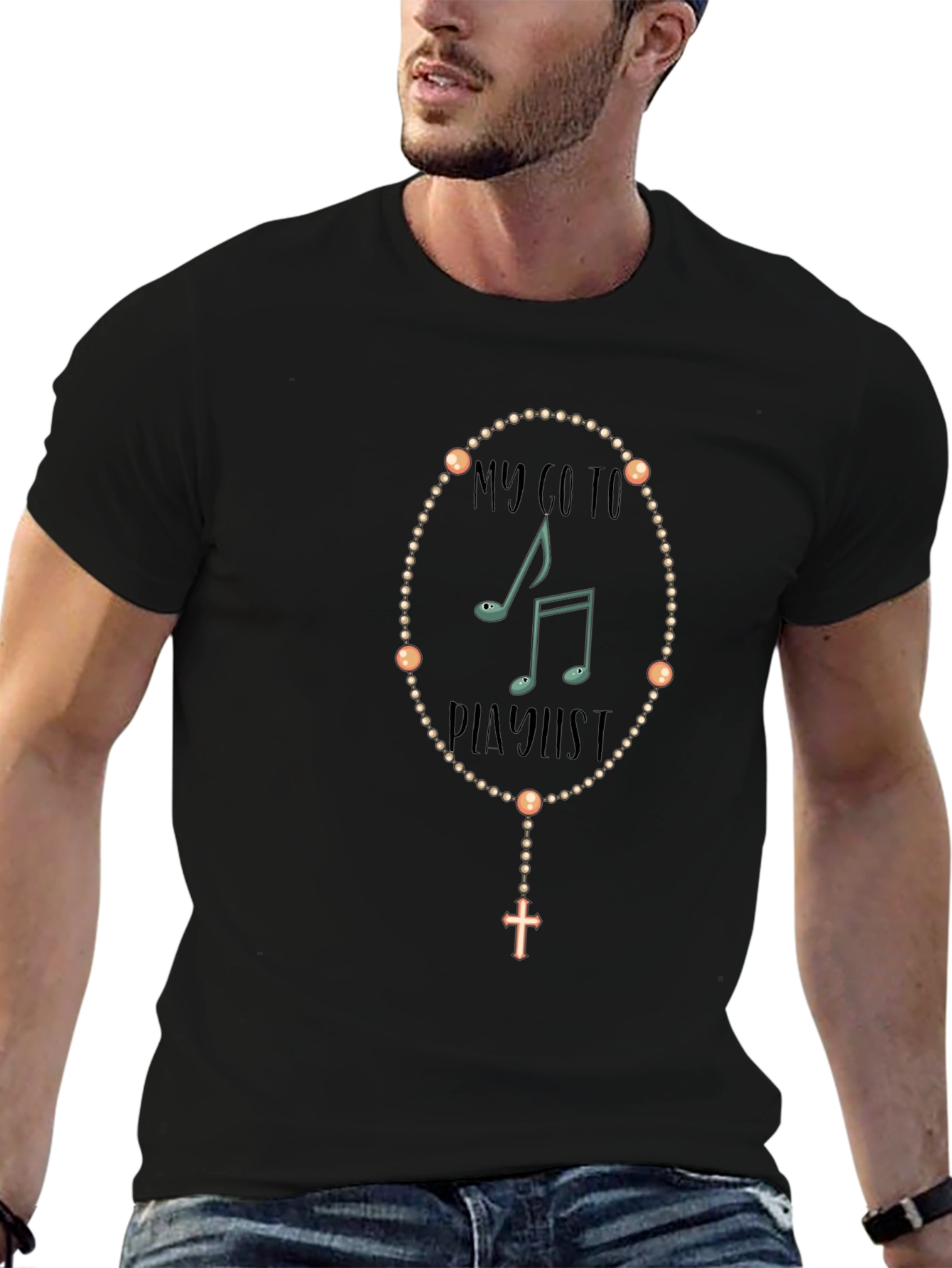 Music Playlist Rosary T-Shirt