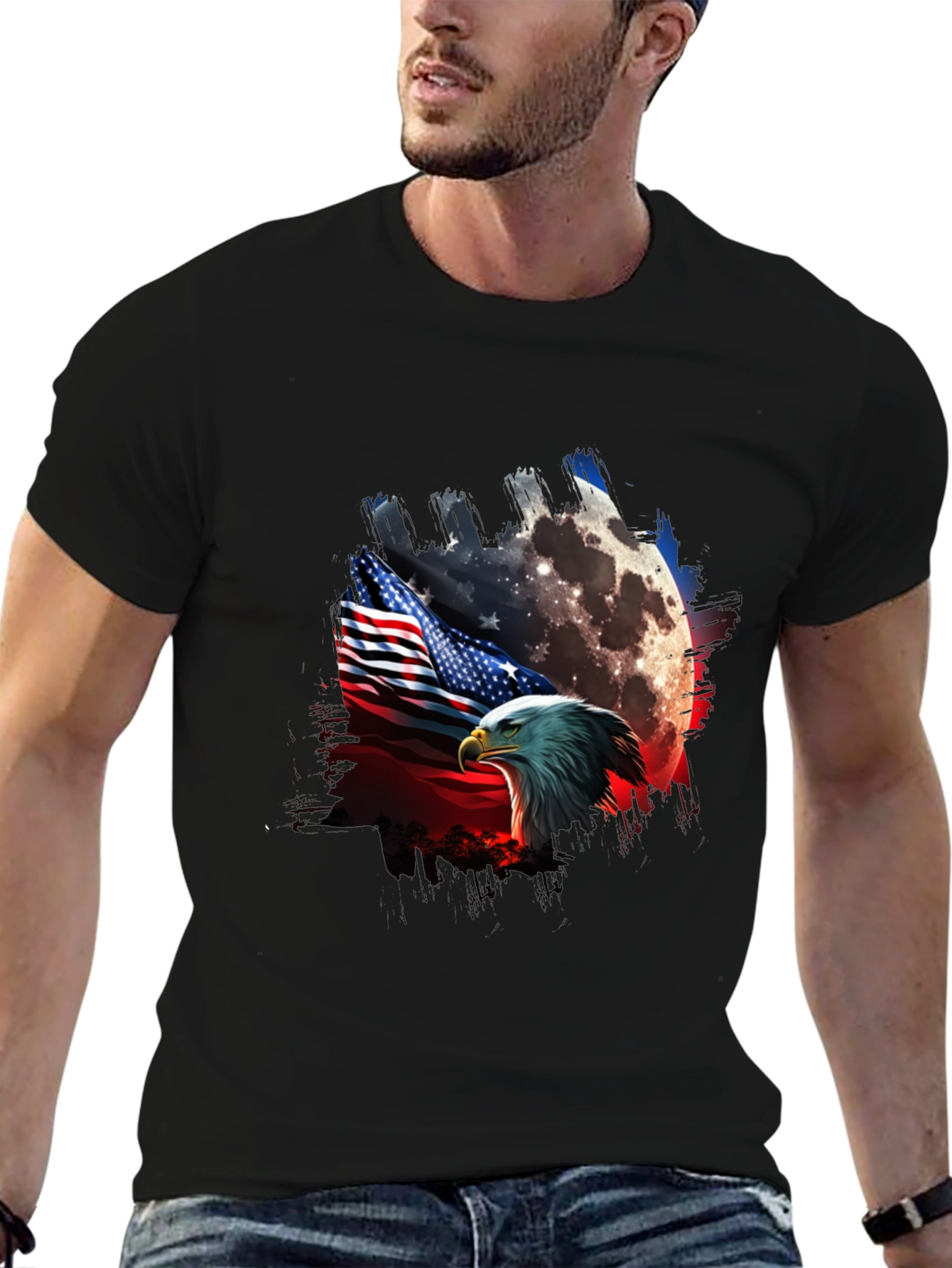 American Eagle Flag Graphic T-Shirt